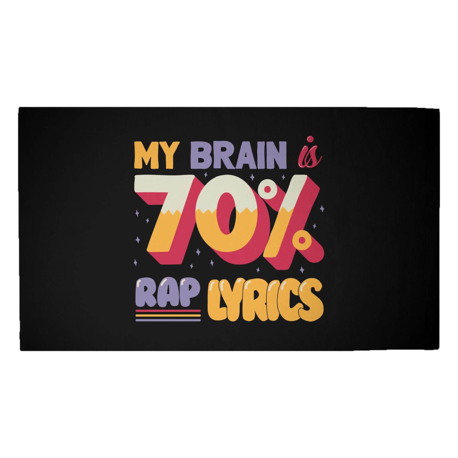 My Brain Is 70% Rap Lyrics Woven Rug - Medium