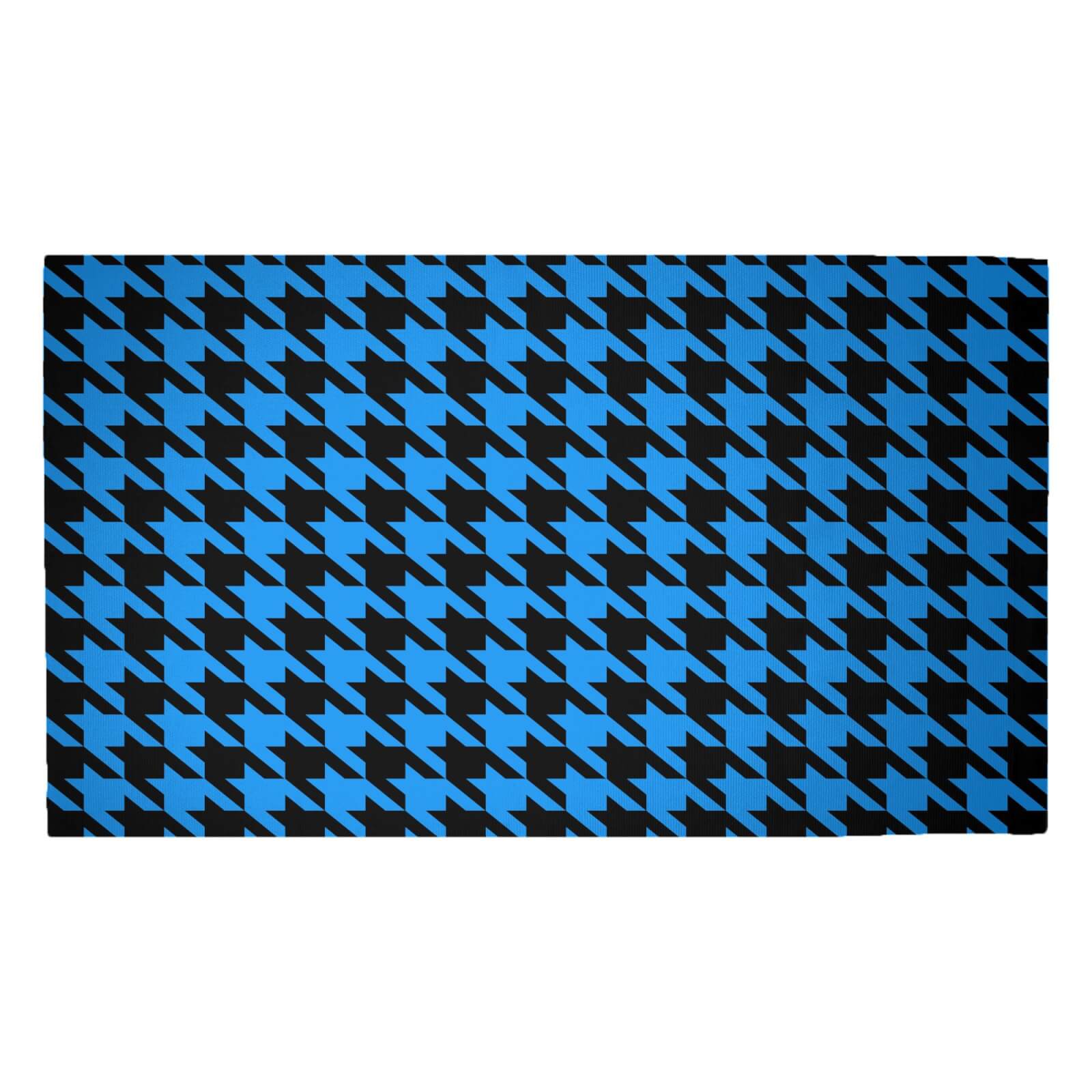 Sky Blue Dogtooth Woven Rug - Medium
