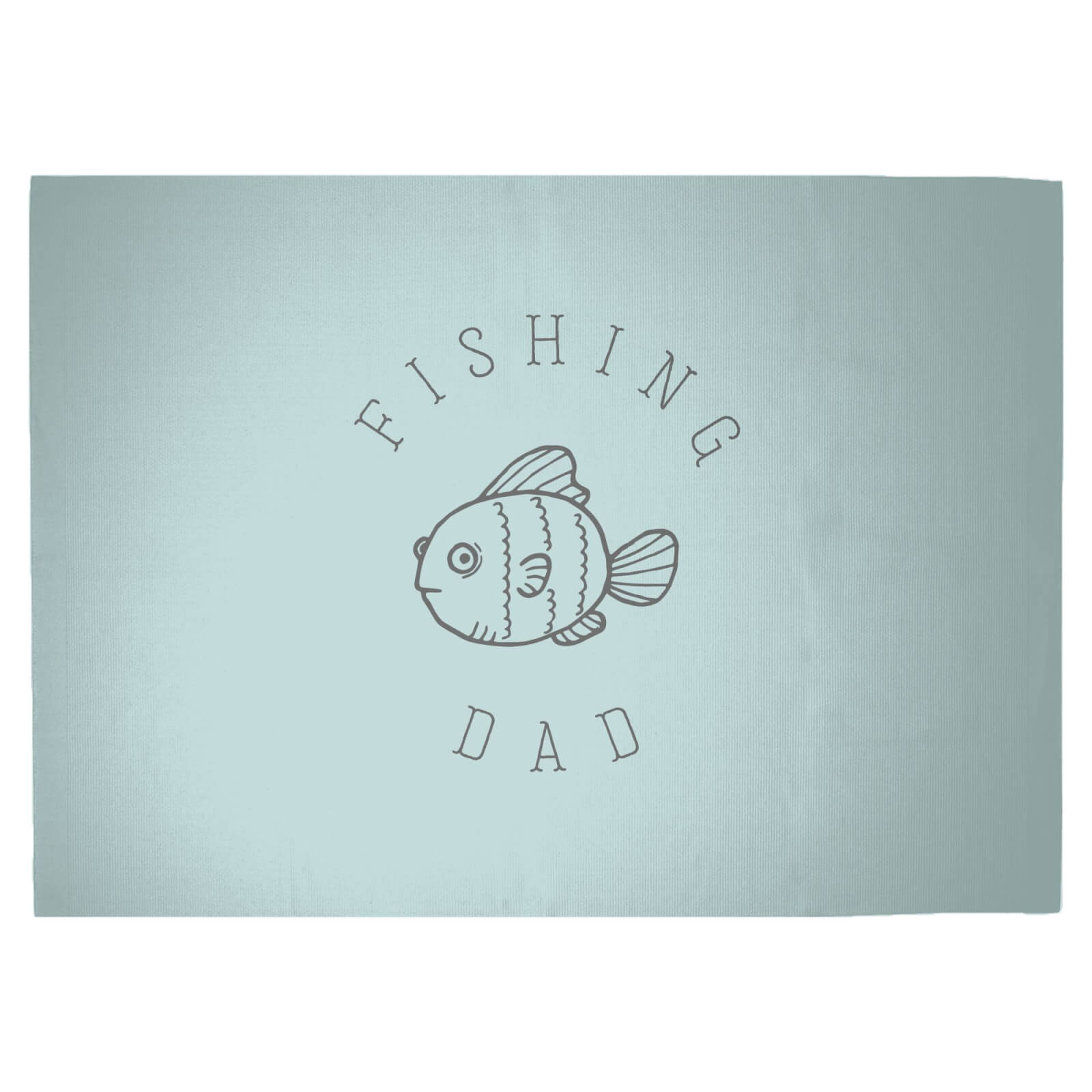 Fishing Dad Woven Rug - Large
