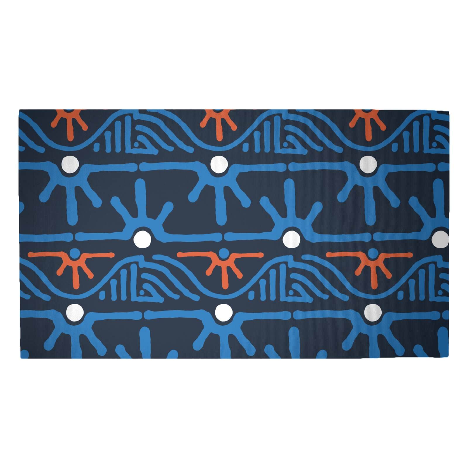 Abstract Tribal Landscape Pattern Woven Rug - Medium