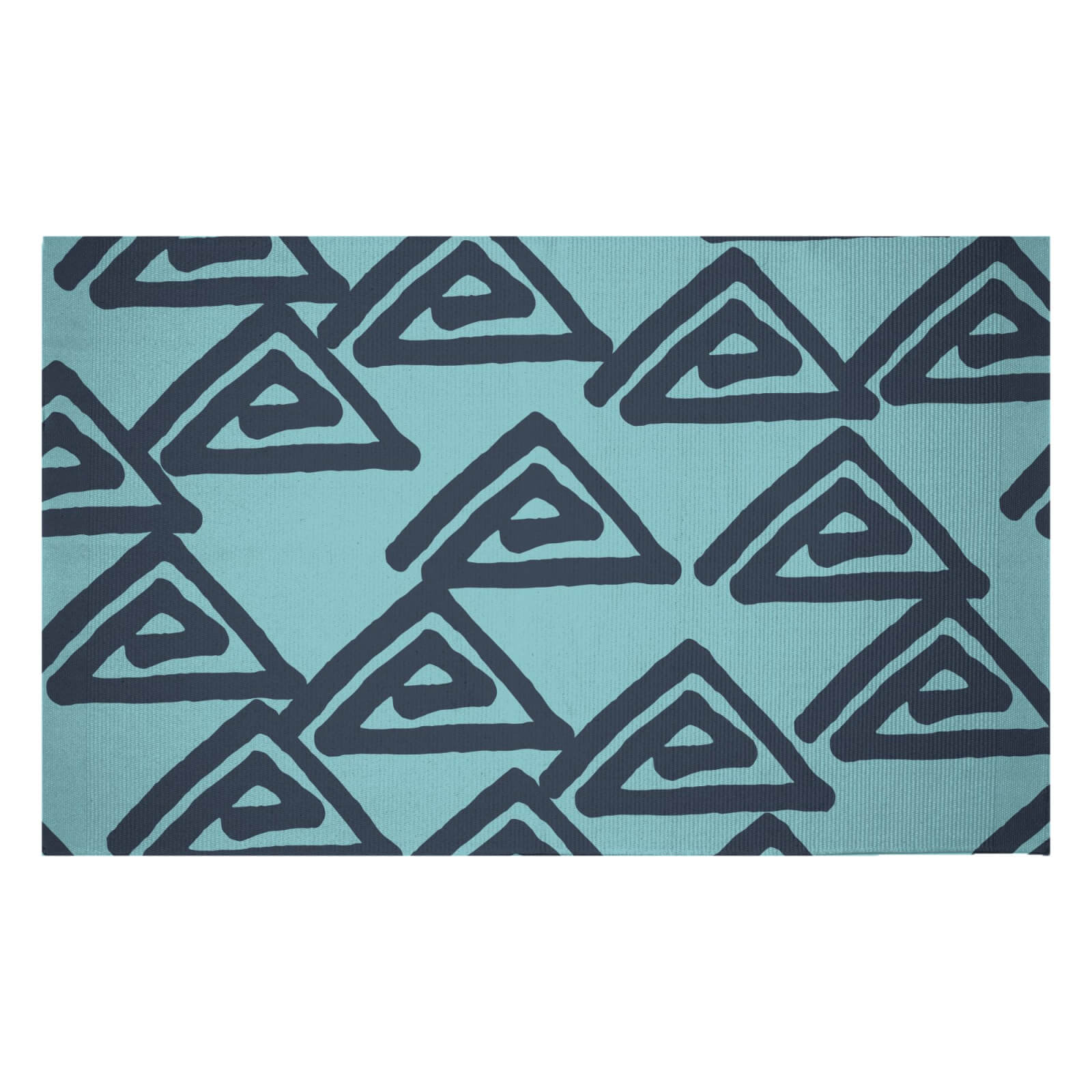 Abstract Tribal Triangular Pattern Woven Rug - Small