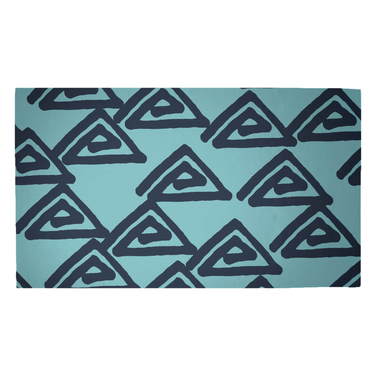 Abstract Tribal Triangular Pattern Woven Rug - Medium