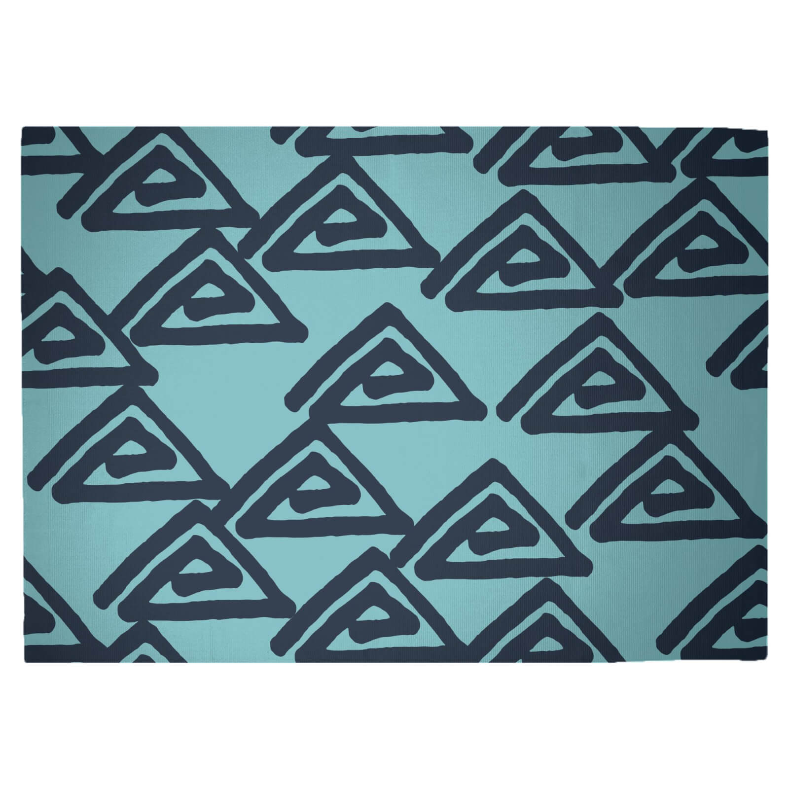 Abstract Tribal Triangular Pattern Woven Rug - Large