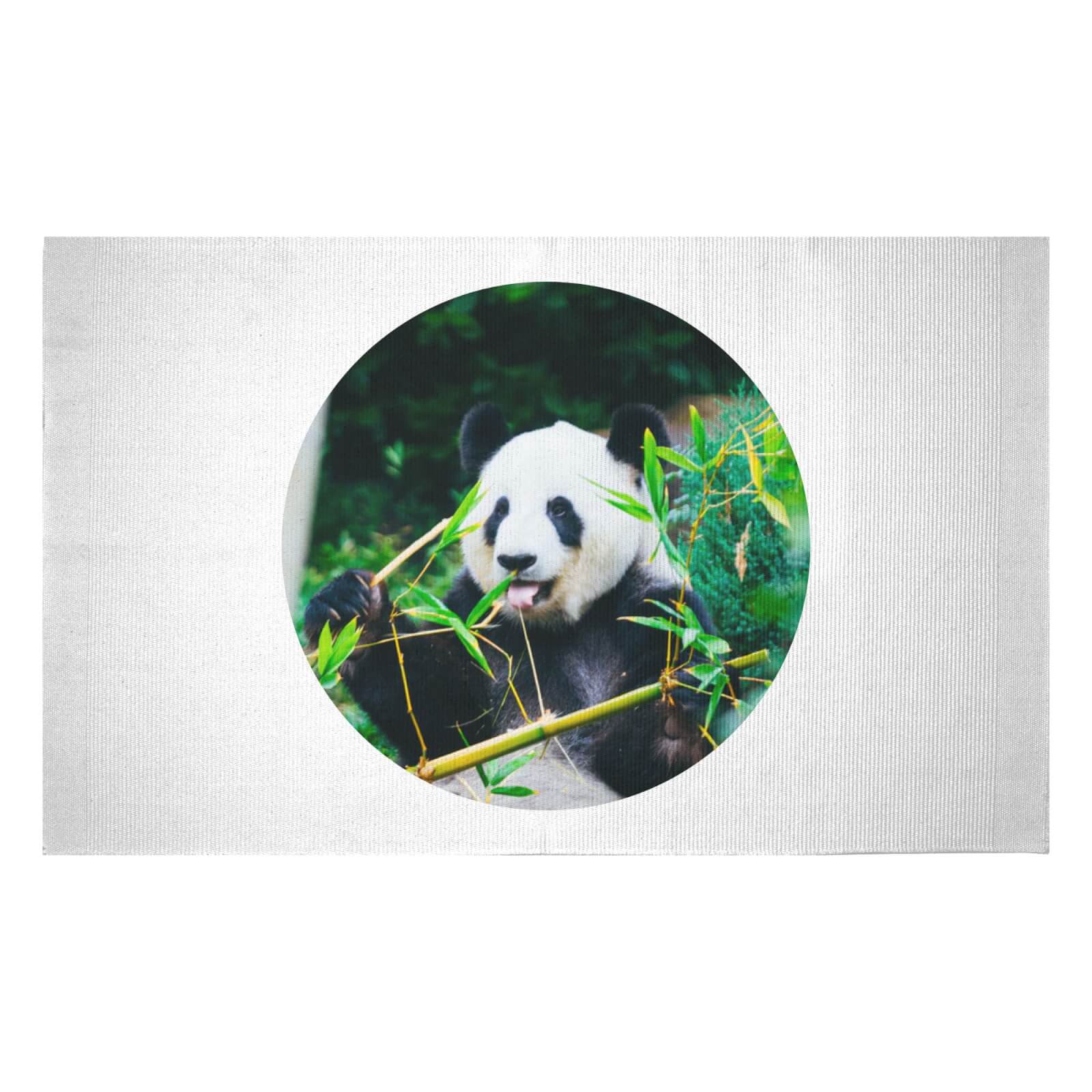 Greedy Panda Woven Rug - Small