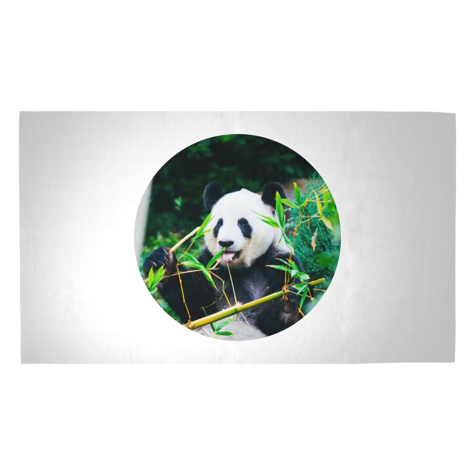 Greedy Panda Woven Rug - Medium