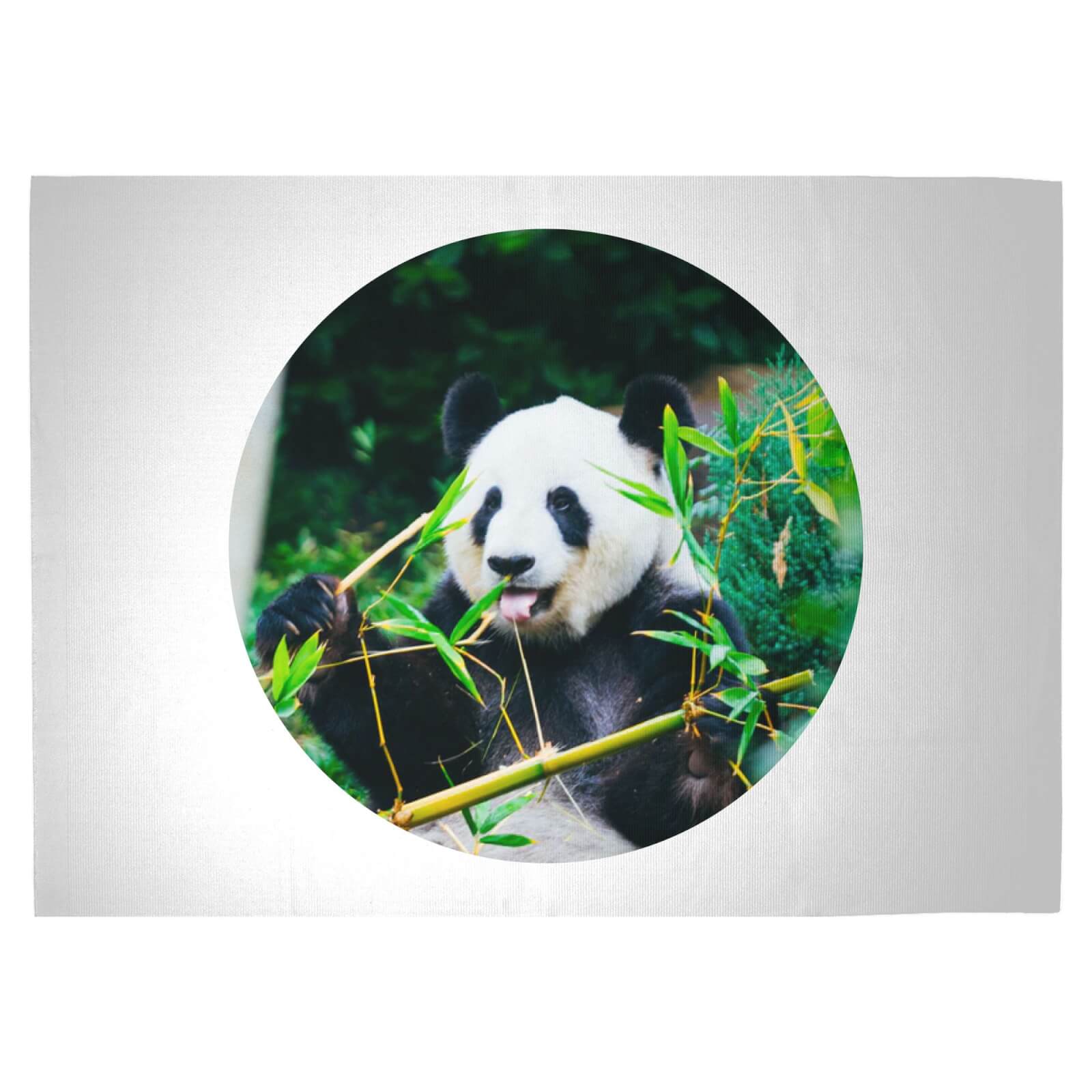 Greedy Panda Woven Rug - Large