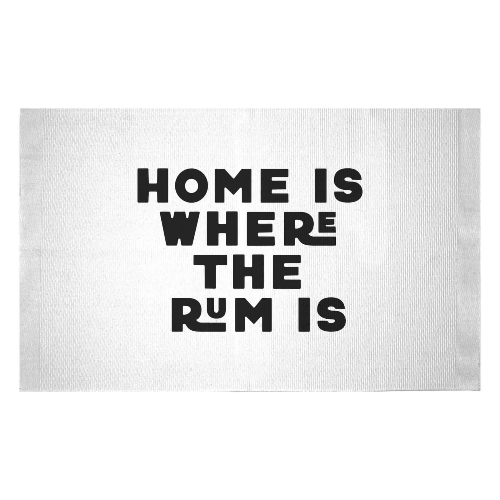Home Is Where The Rum Is Woven Rug - Small