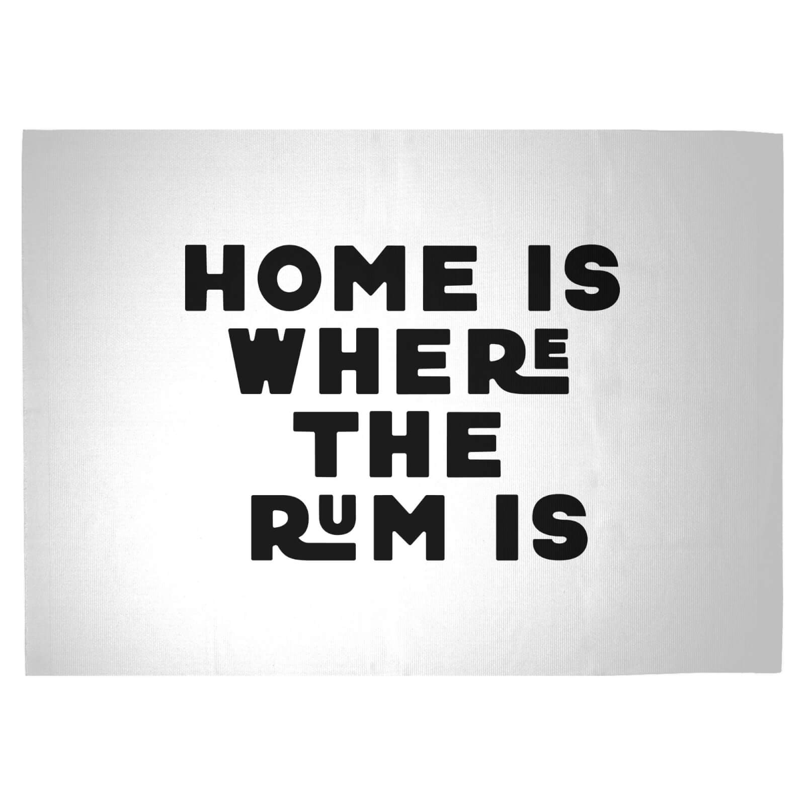 Home Is Where The Rum Is Woven Rug - Large