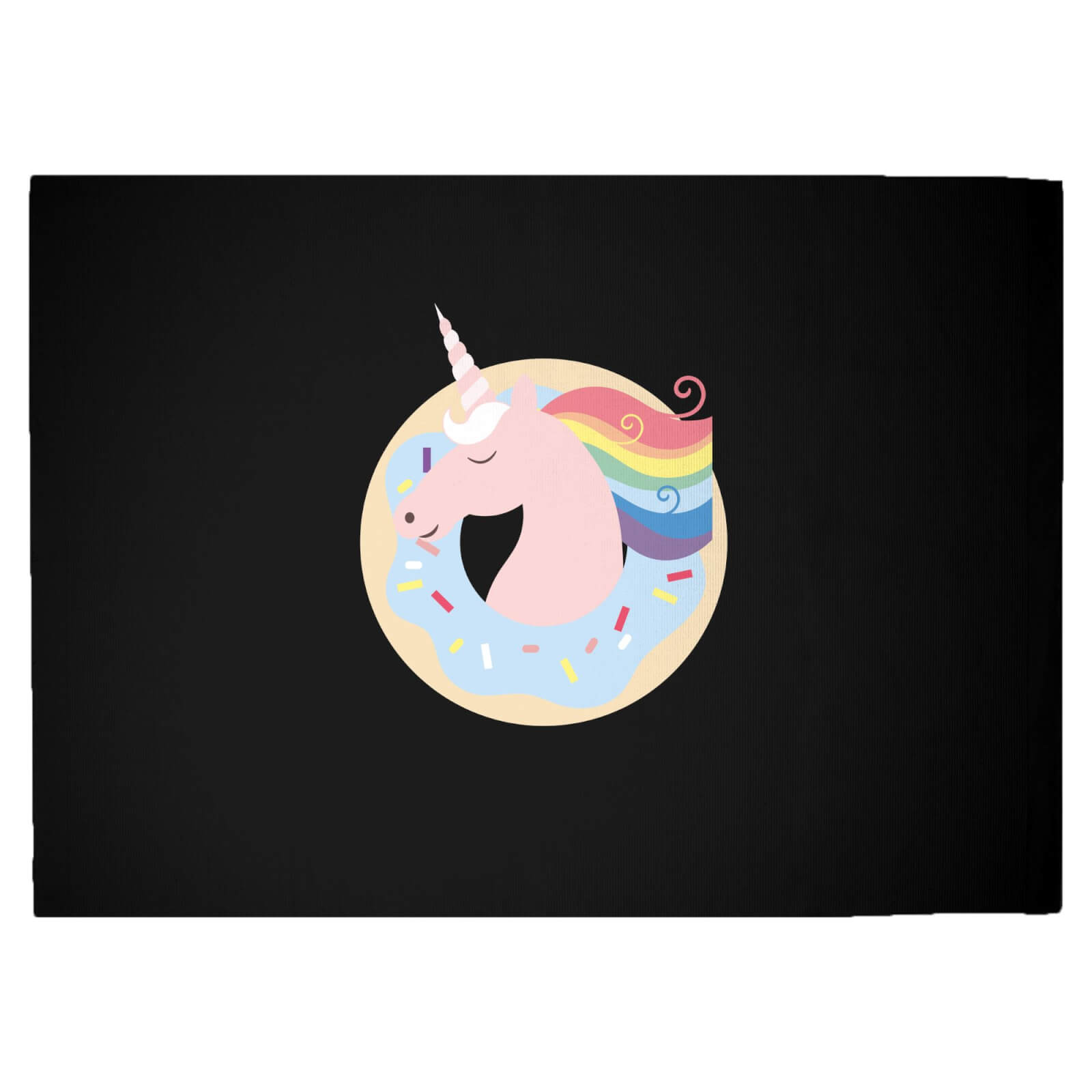 Donut Unicorn Woven Rug - Large