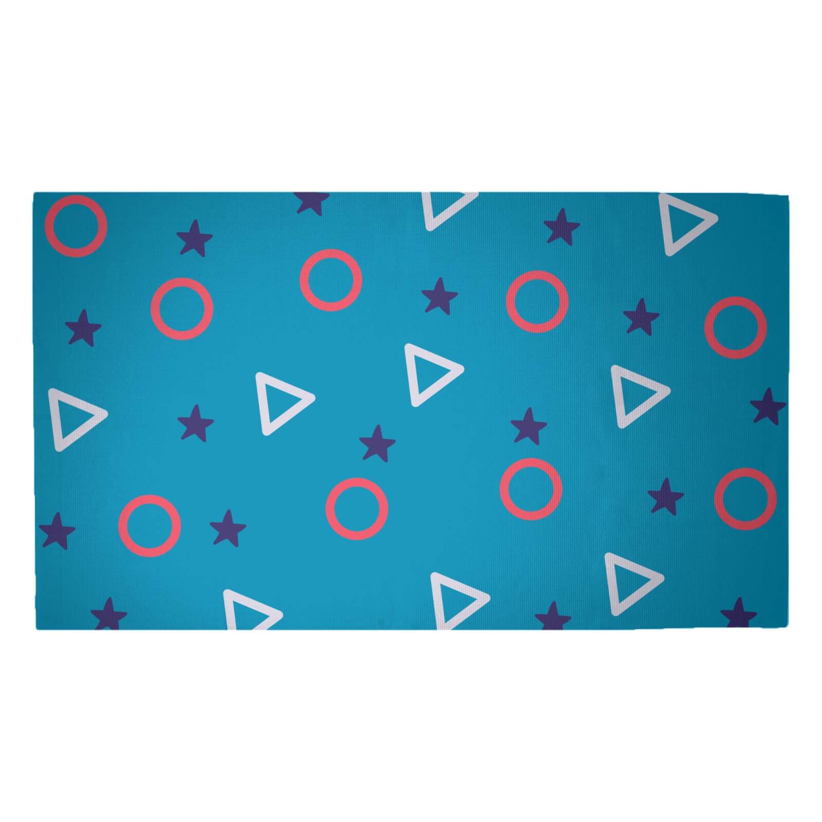 Circles, Triangles And Stars Woven Rug - Medium