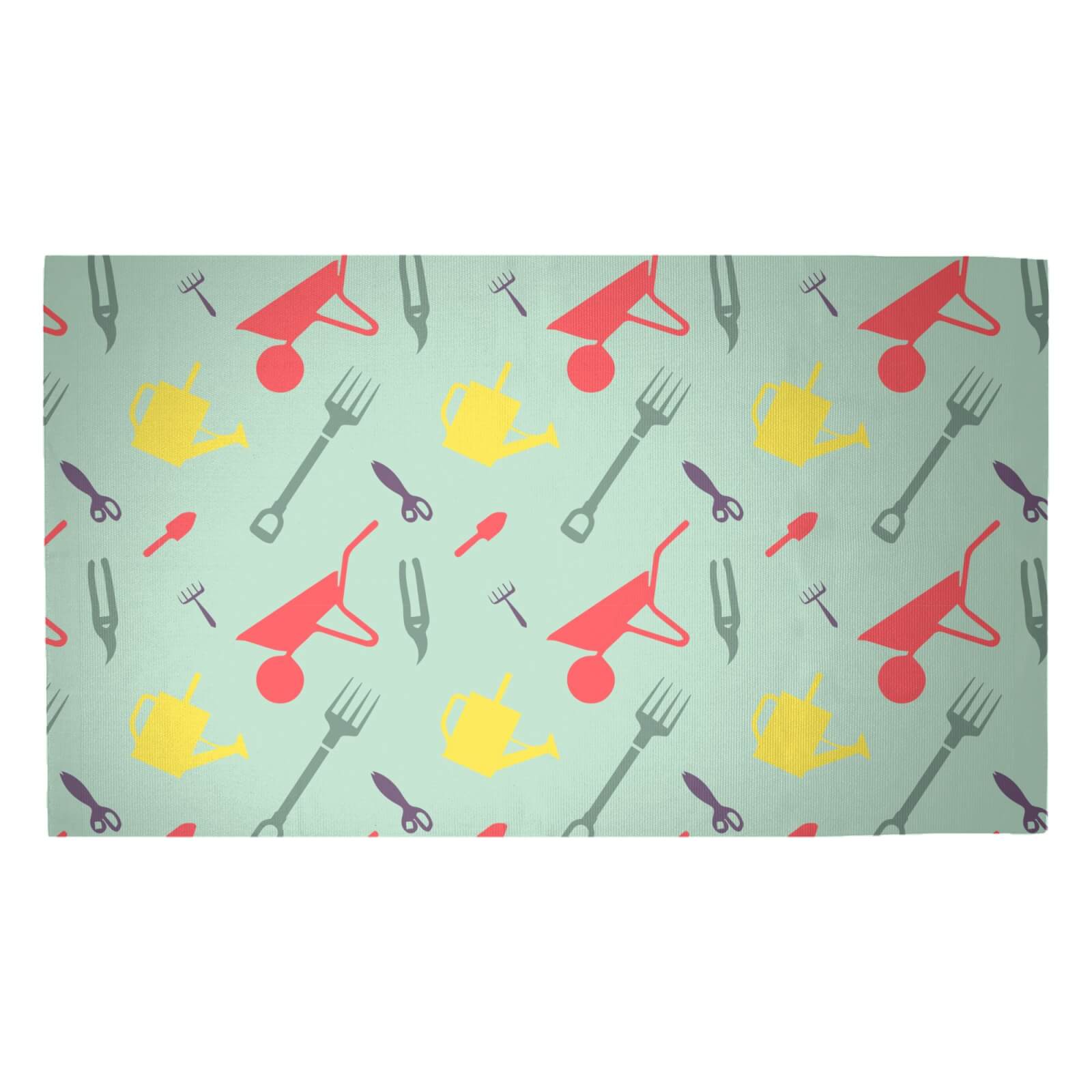 Gardening Tools Woven Rug - Medium
