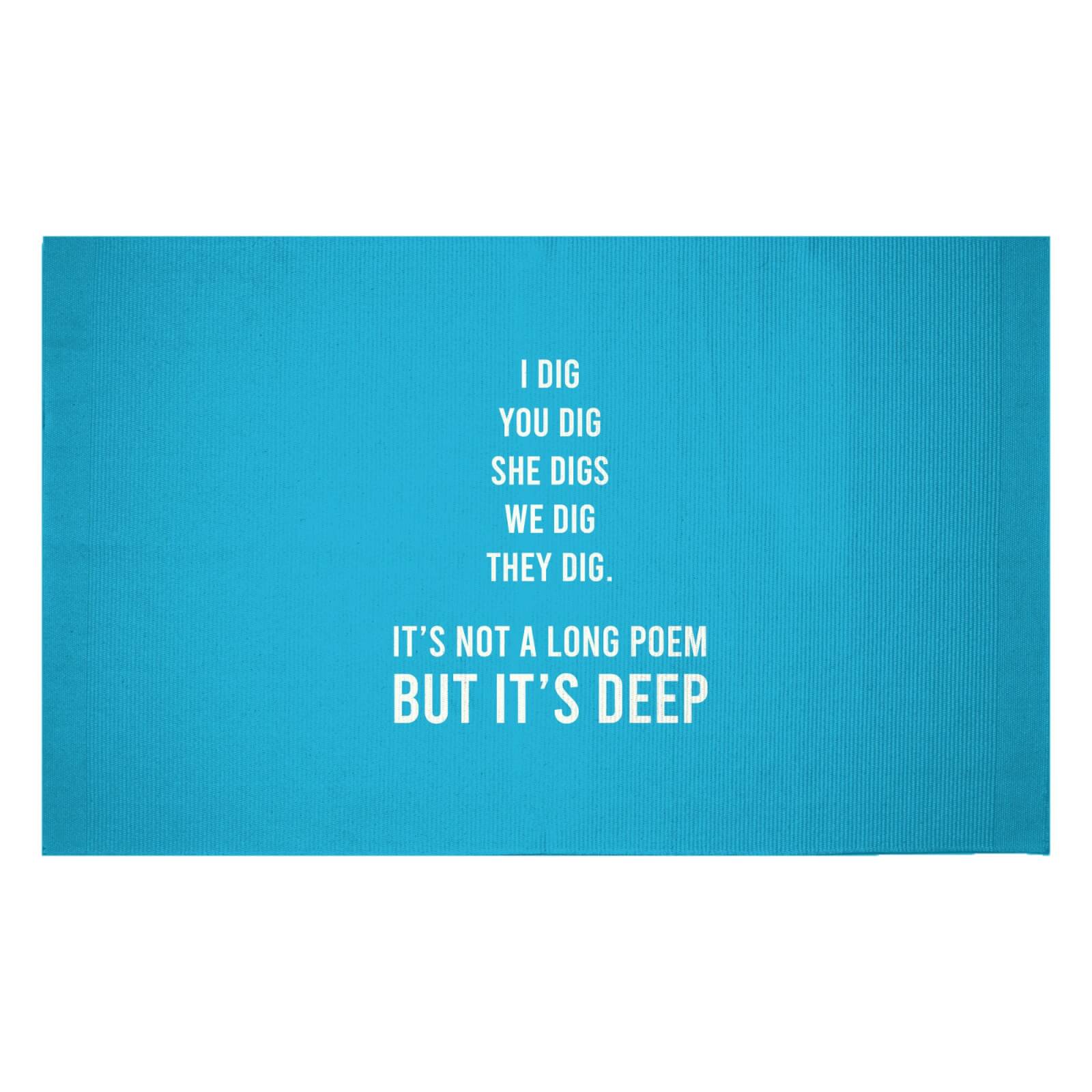 Deep Poem Joke Woven Rug - Small