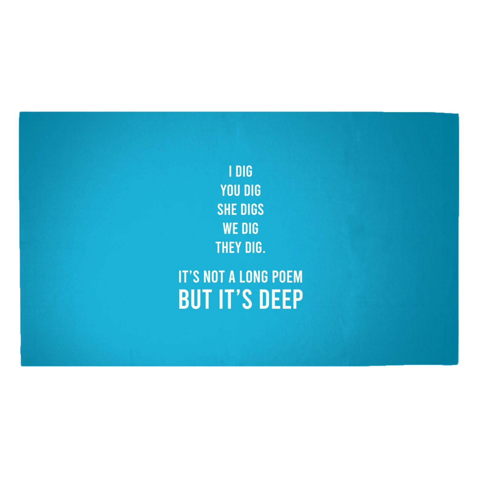 Deep Poem Joke Woven Rug - Medium