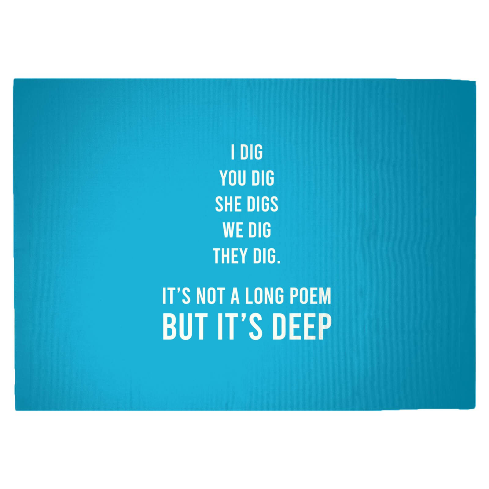 Deep Poem Joke Woven Rug - Large