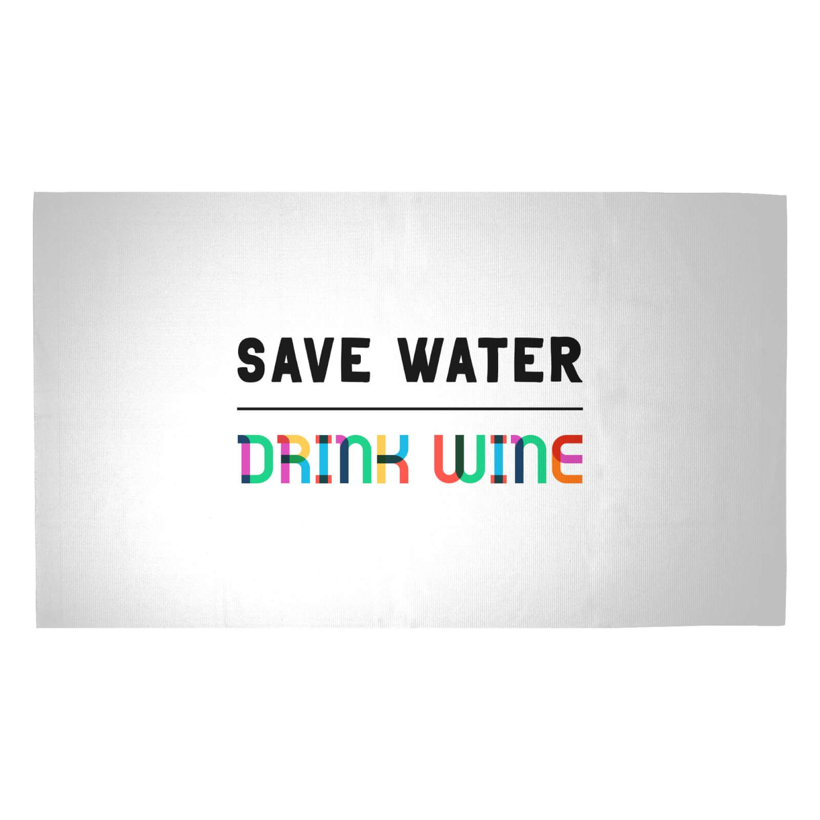 Save Water, Drink Wine Woven Rug - Medium