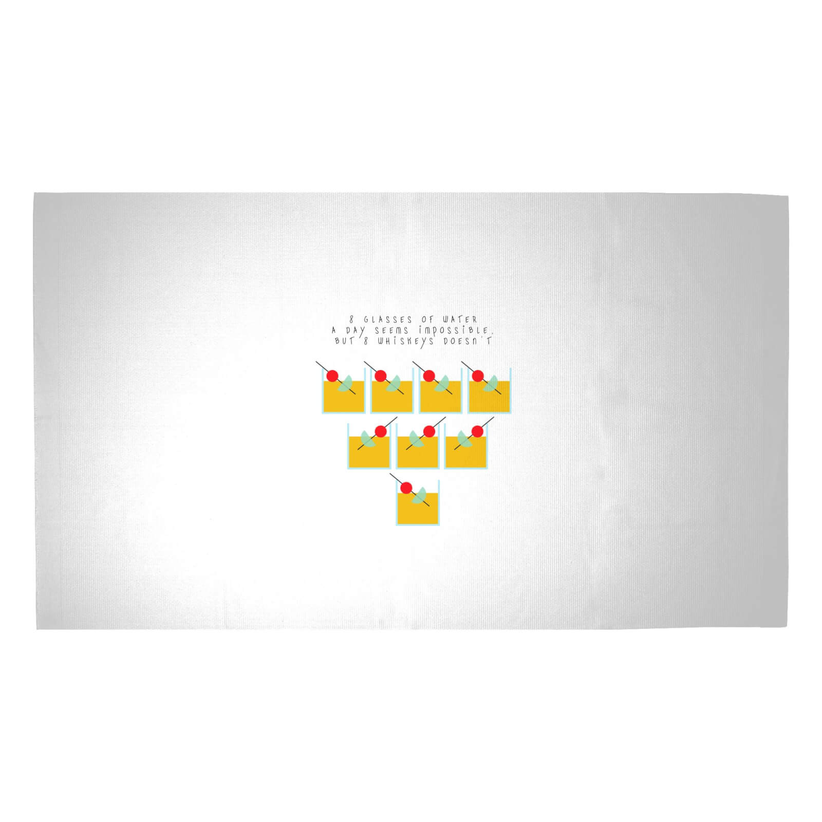 8 Glasses Of Whiskey Woven Rug - Medium