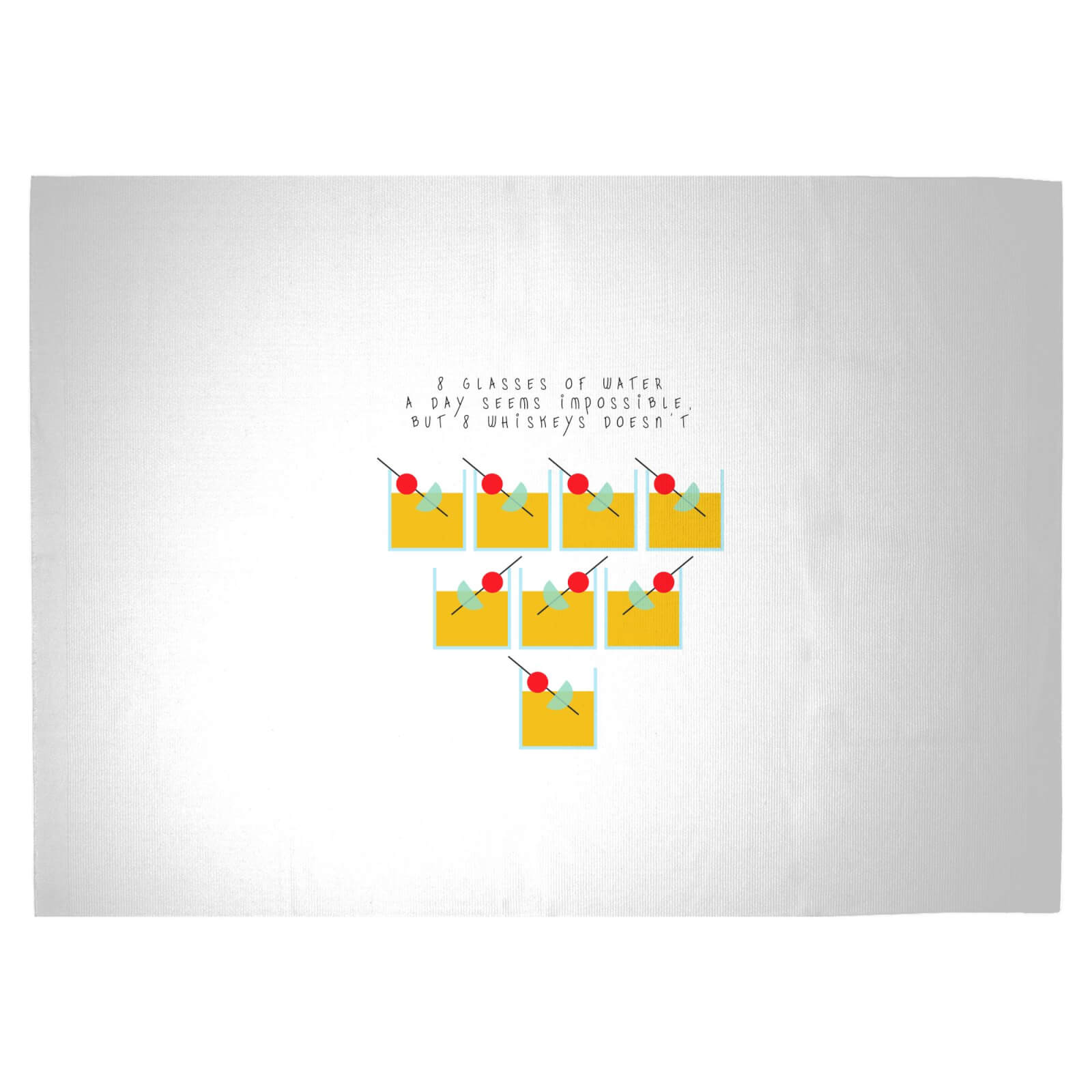 8 Glasses Of Whiskey Woven Rug - Large