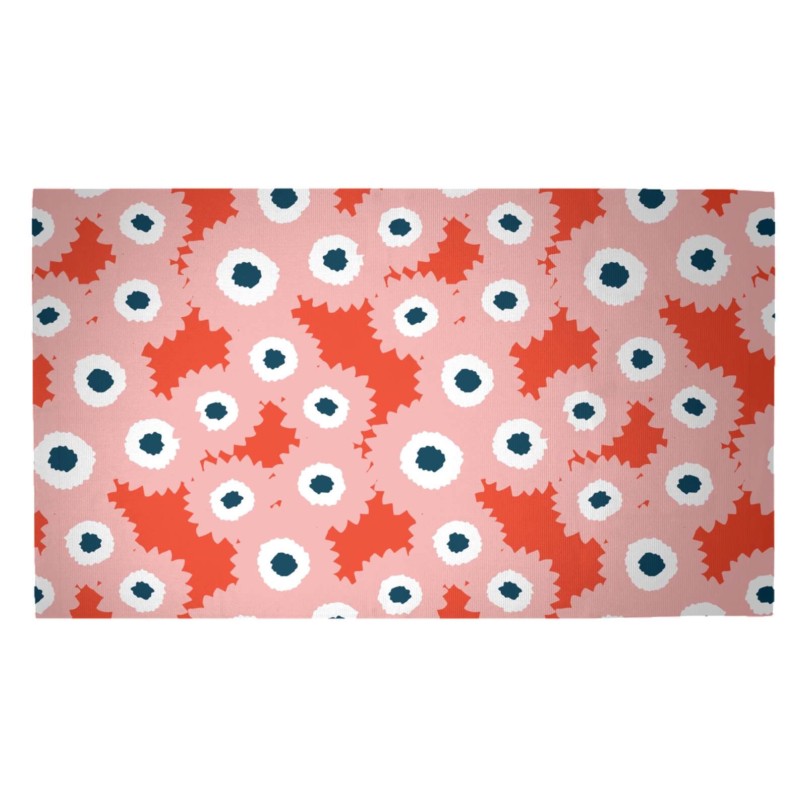 Fuzzy Flowers Woven Rug - Medium