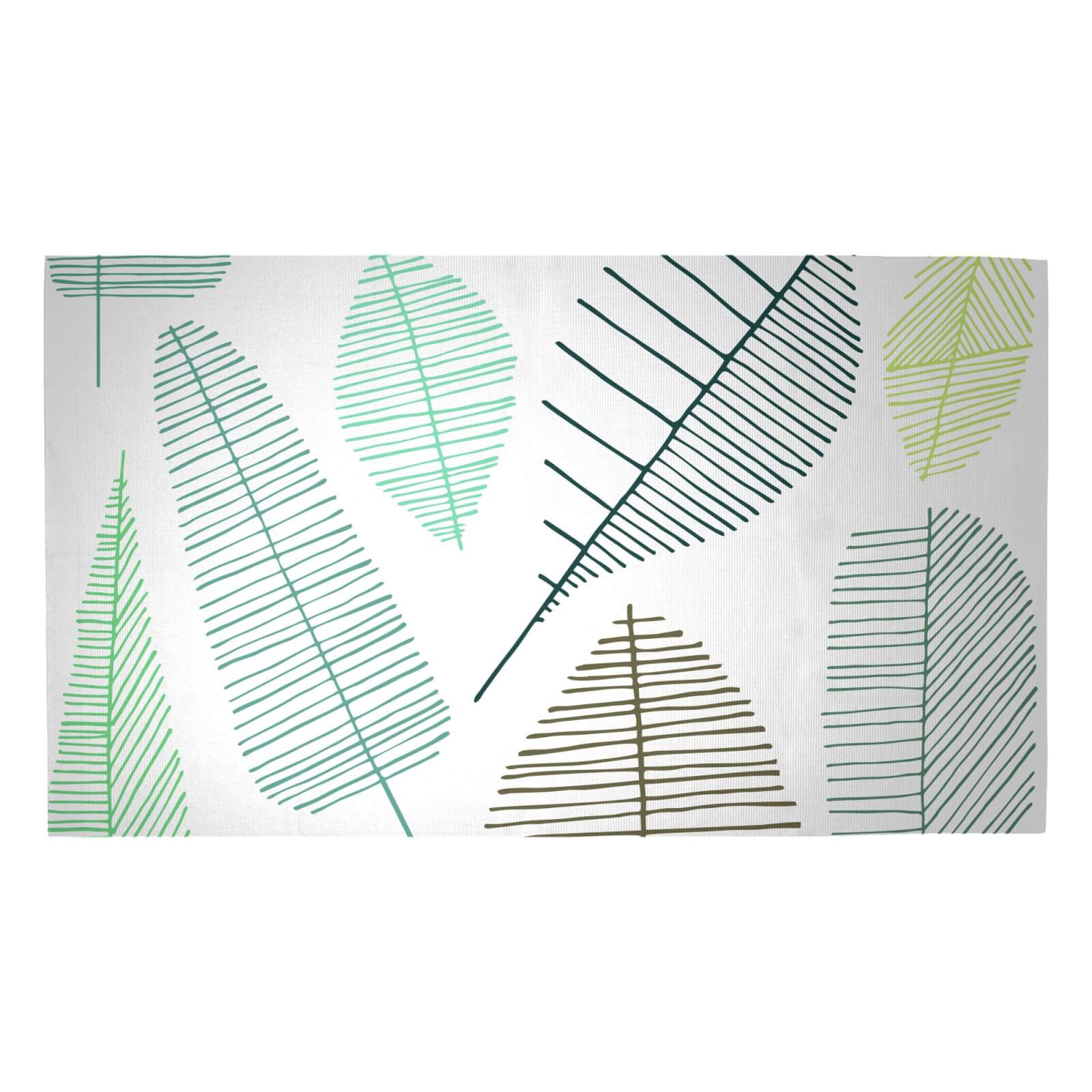 Mixed Leaves Woven Rug - Medium