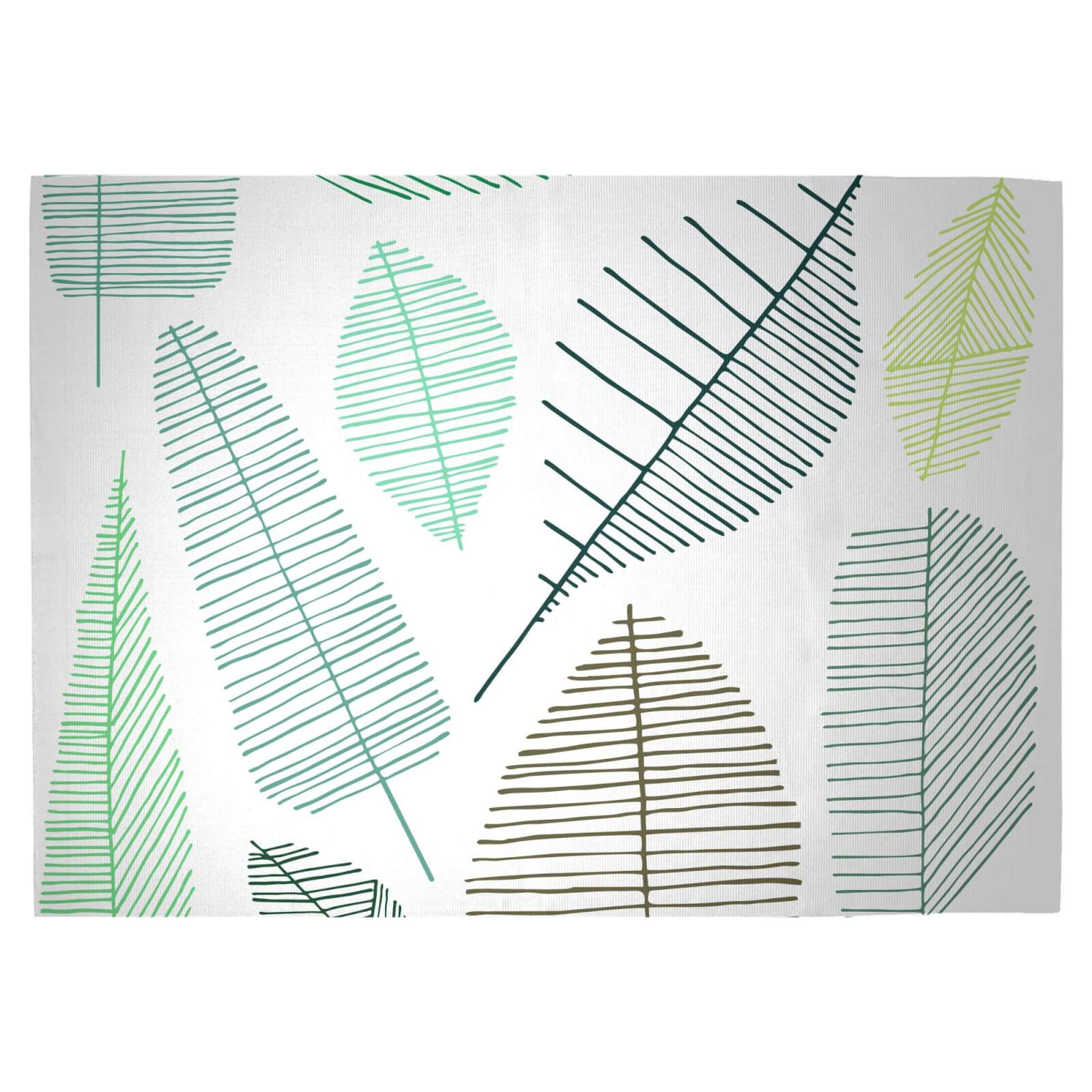 Mixed Leaves Woven Rug - Large