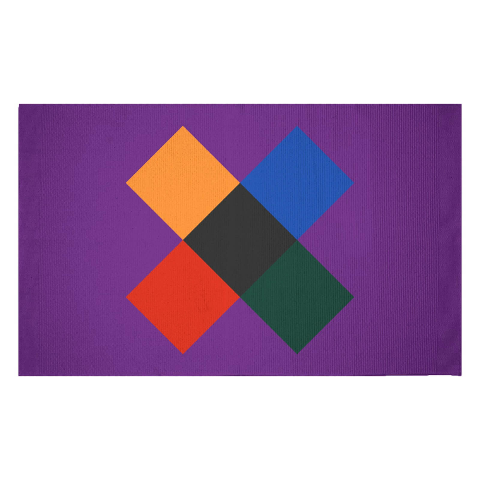 African Inspired Cross Woven Rug - Small