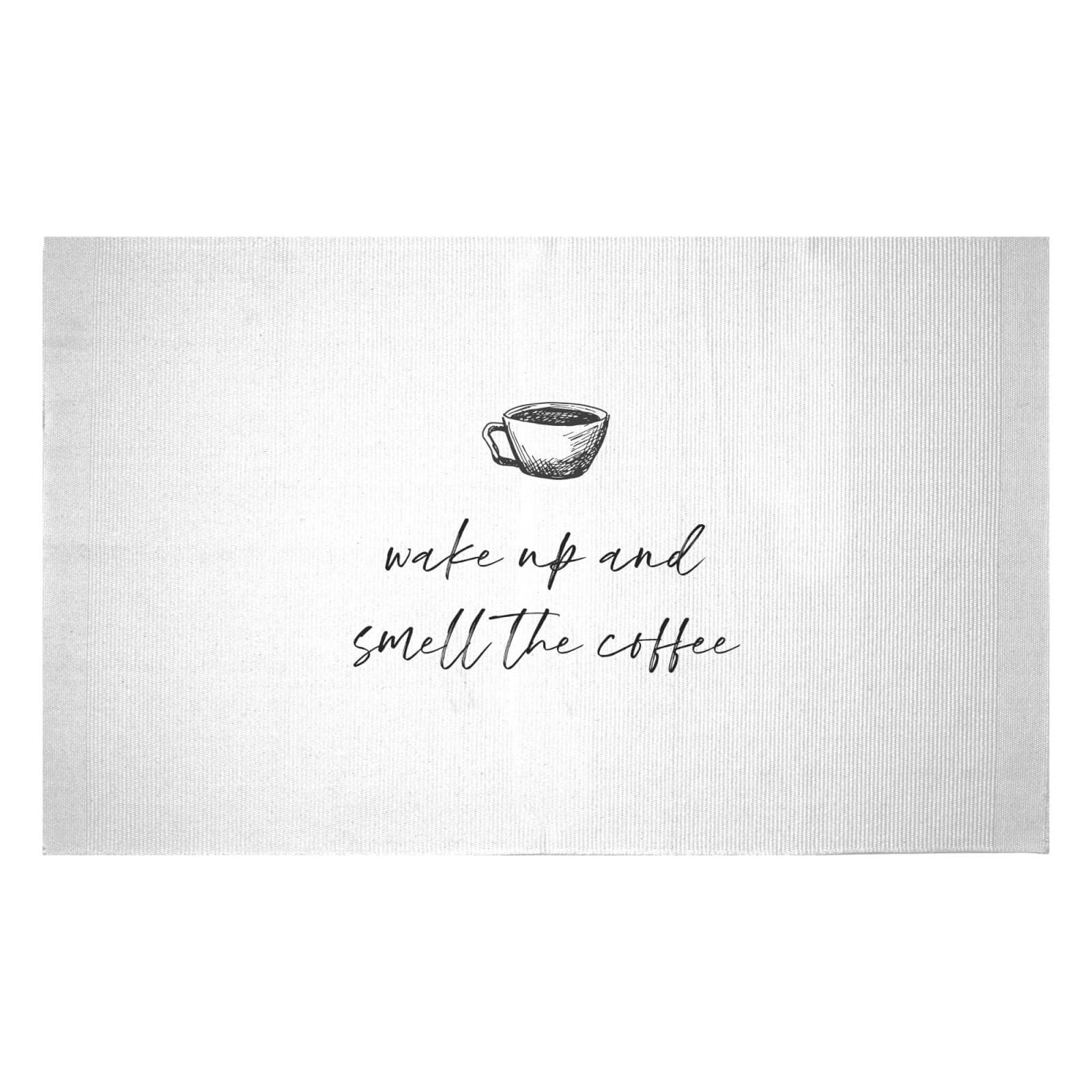 Wake Up And Smell The Coffee Woven Rug - Small