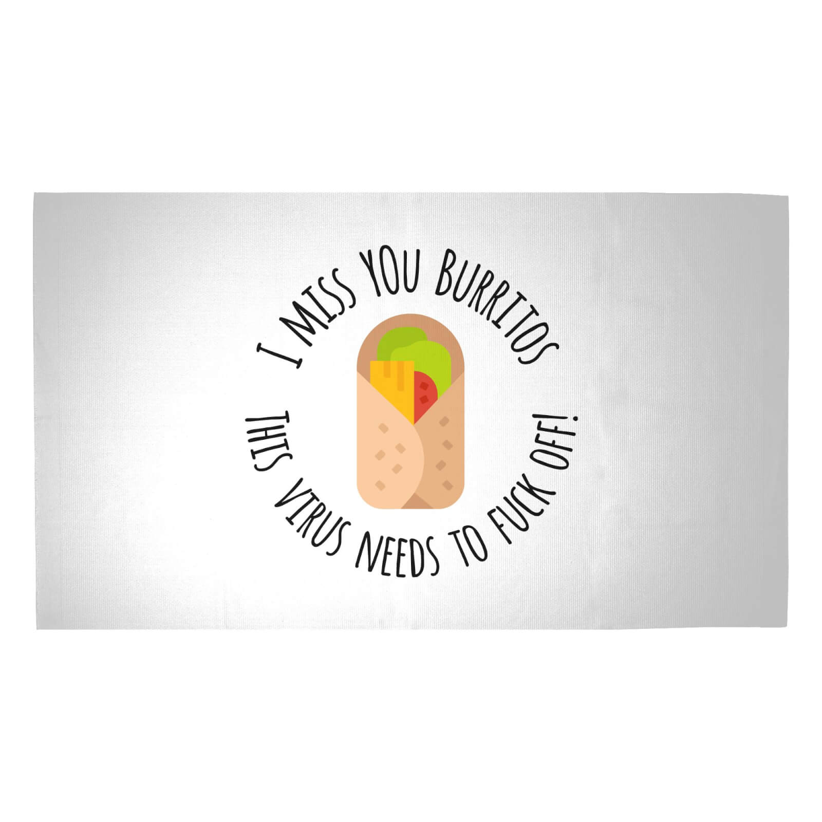 I Miss You Burritos Woven Rug - Medium
