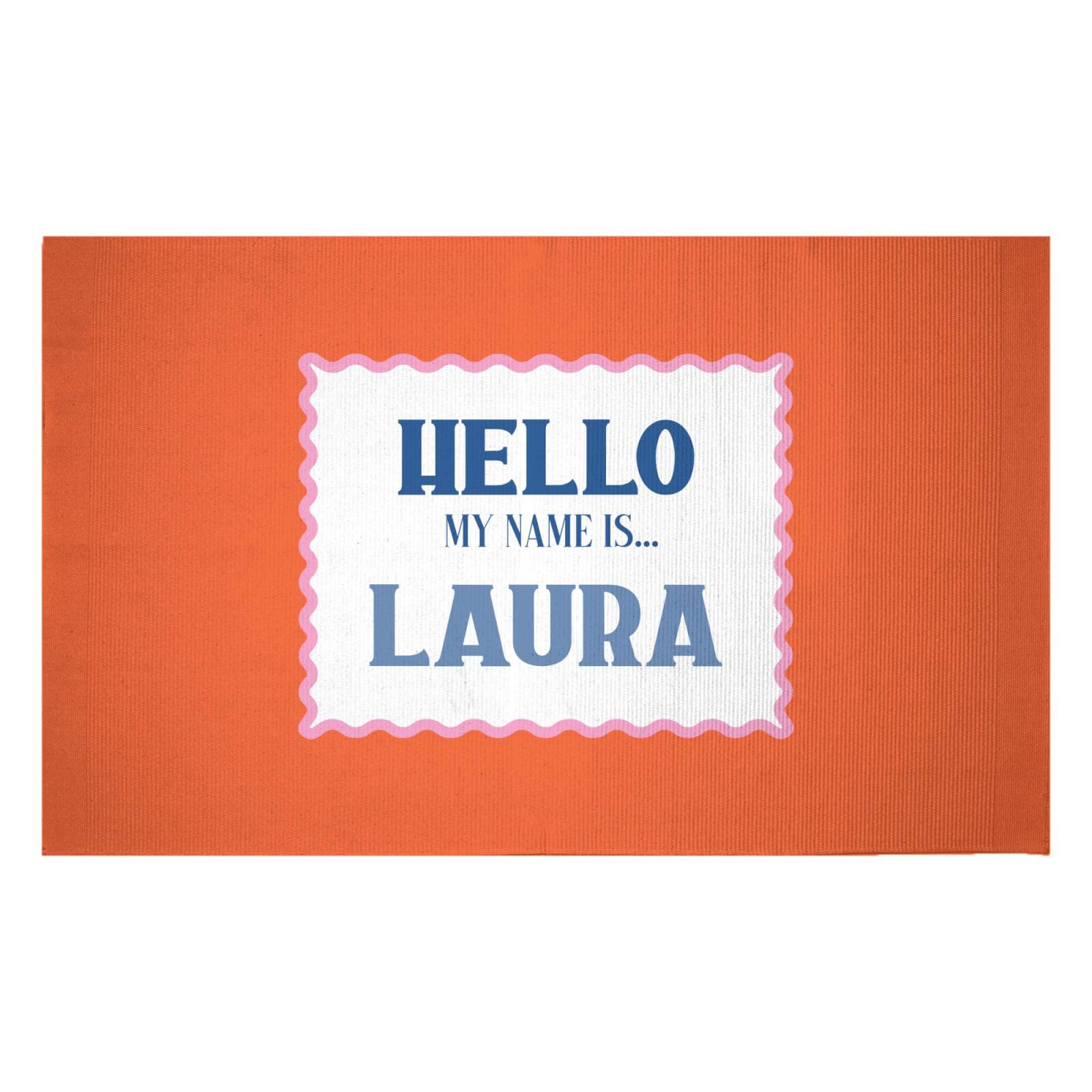 Hello, My Name Is Laura Woven Rug - Small