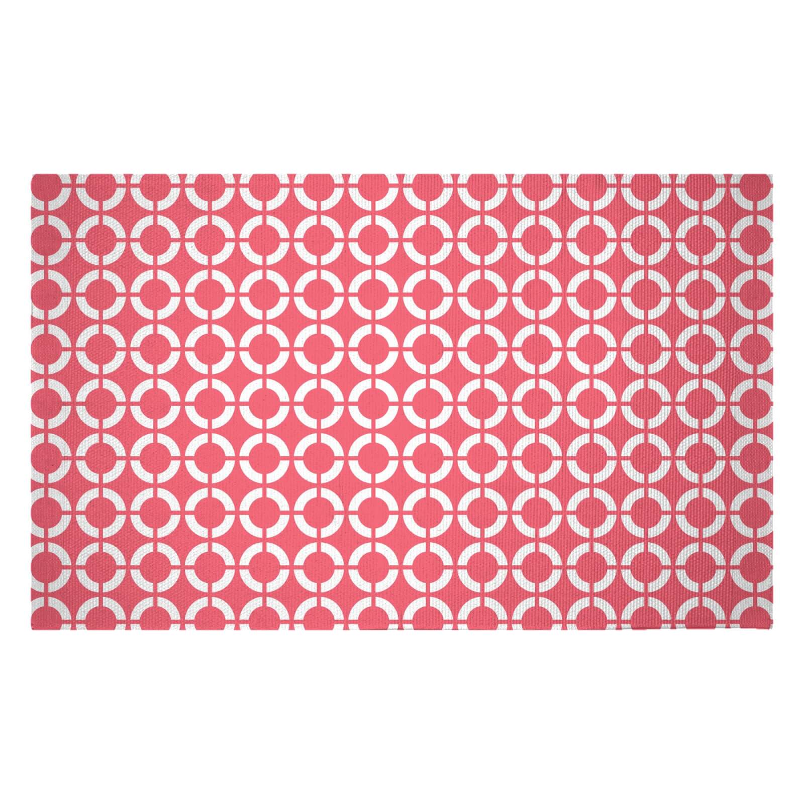 Circular Linear Woven Rug - Small