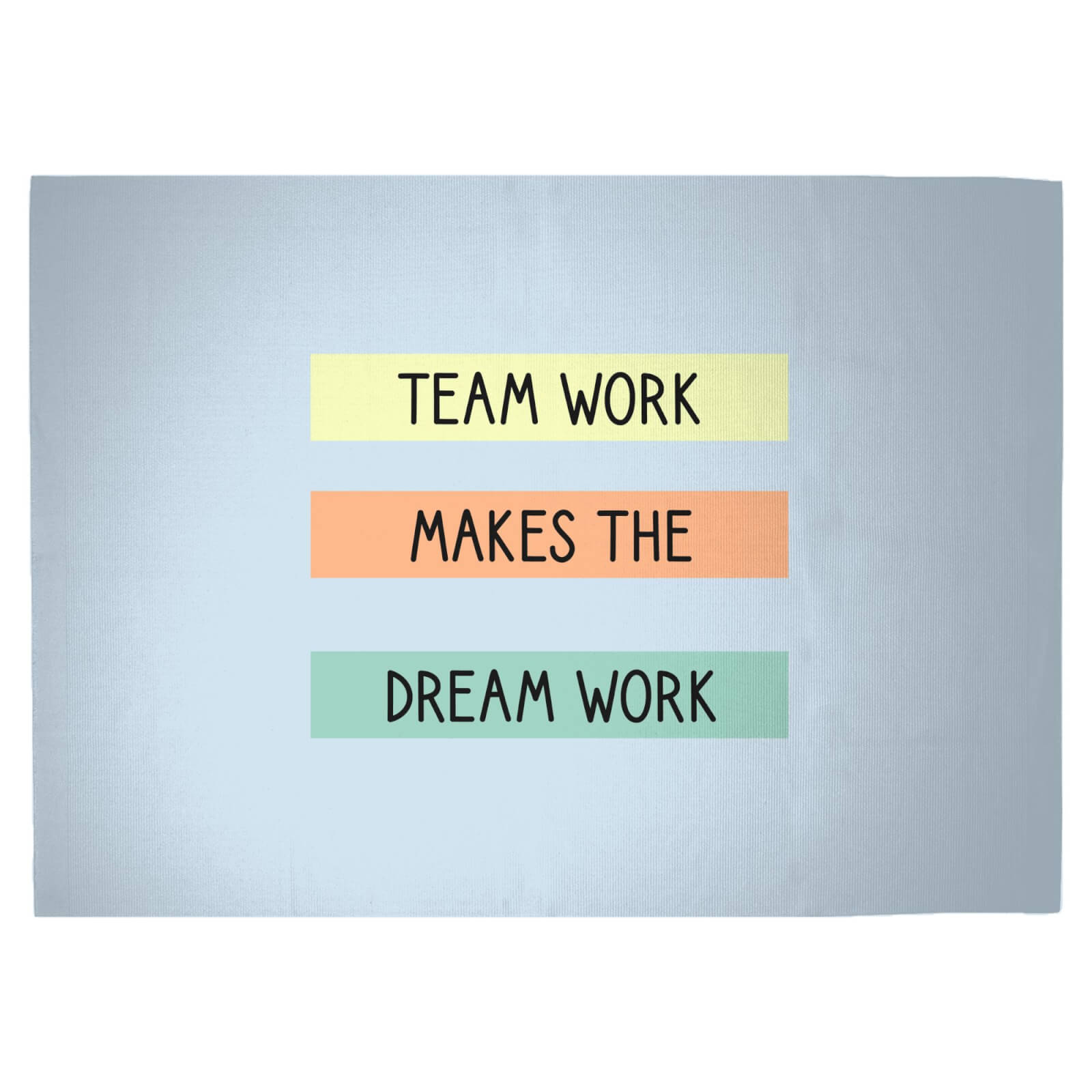 Team Work Make The Dream Work Woven Rug - Large