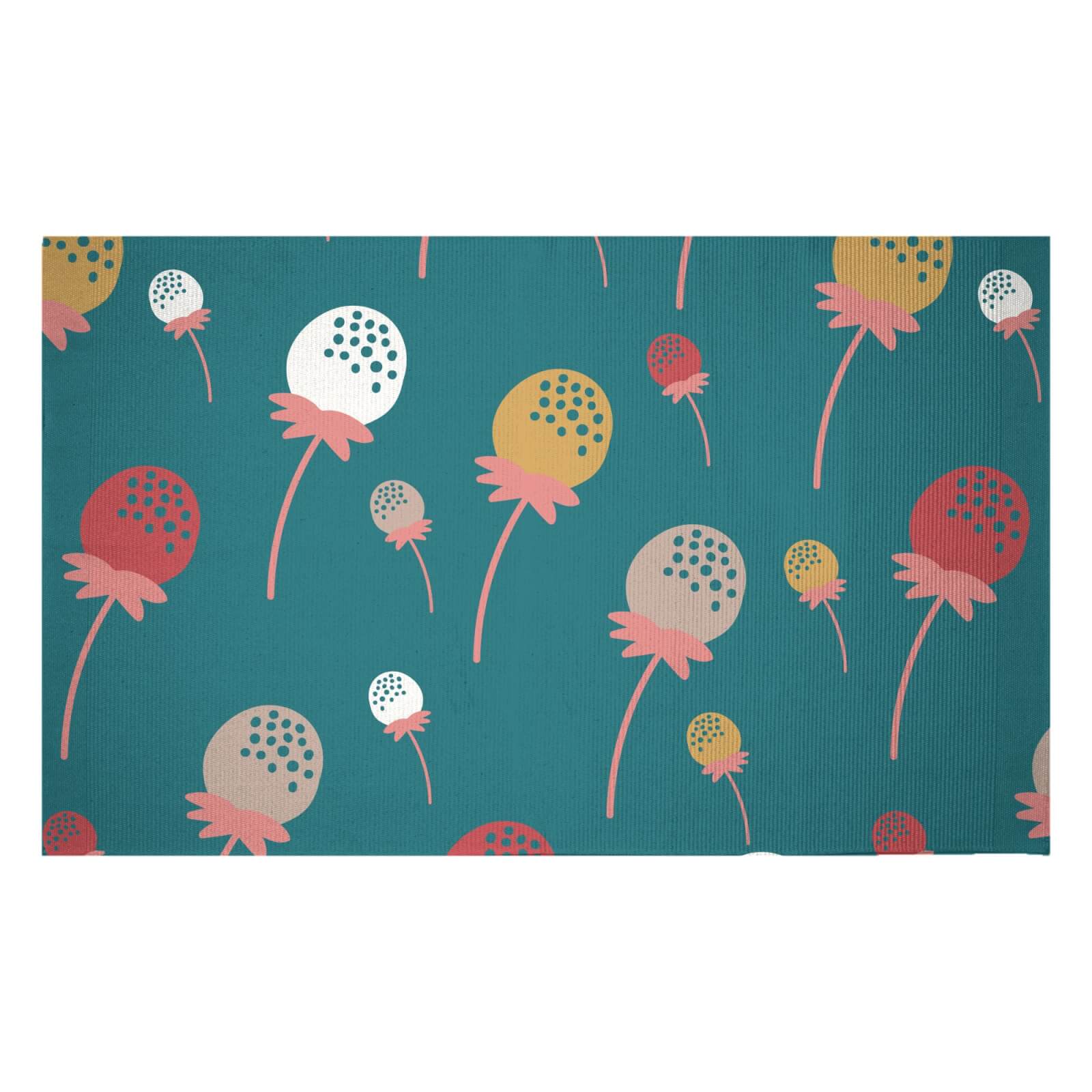 Retro Strawberries Woven Rug - Small