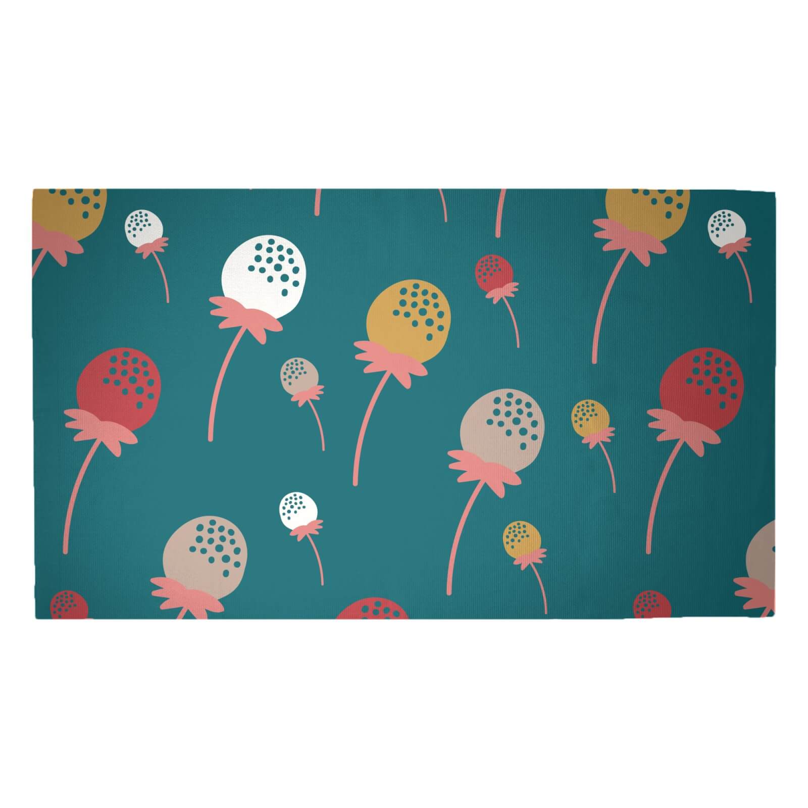 Retro Strawberries Woven Rug - Medium