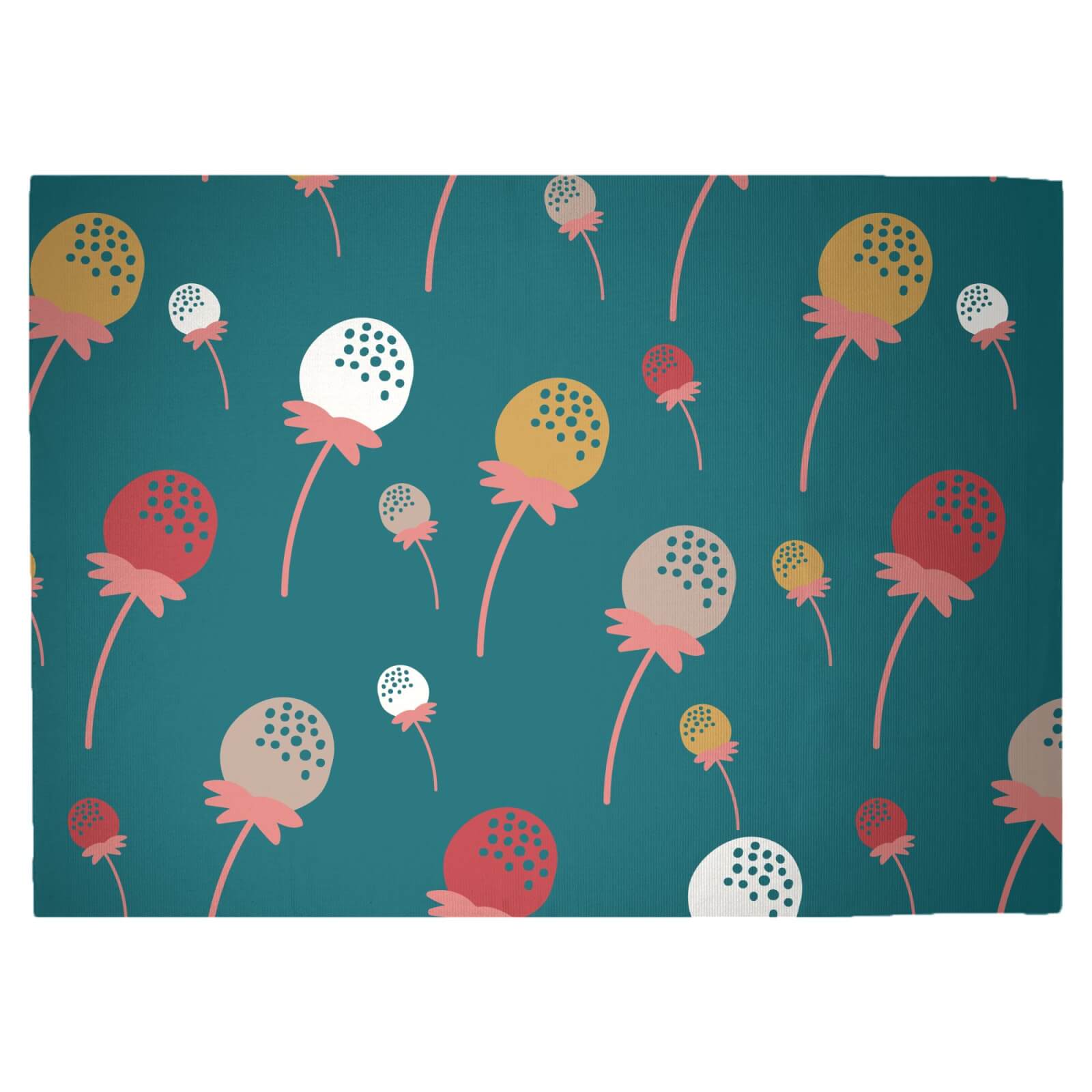 Retro Strawberries Woven Rug - Large
