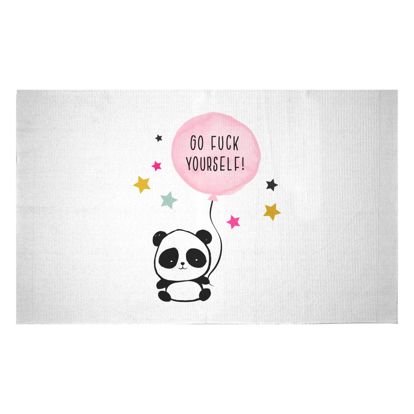 Naughty Panda Woven Rug - Small