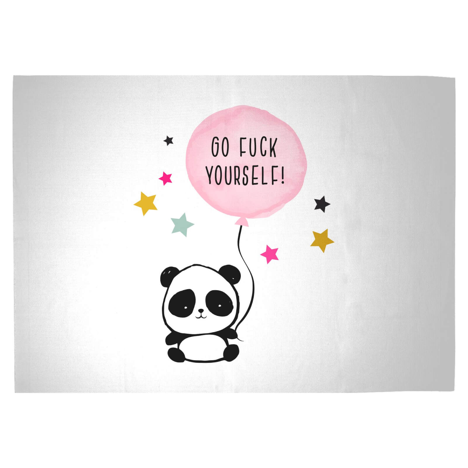 Naughty Panda Woven Rug - Large