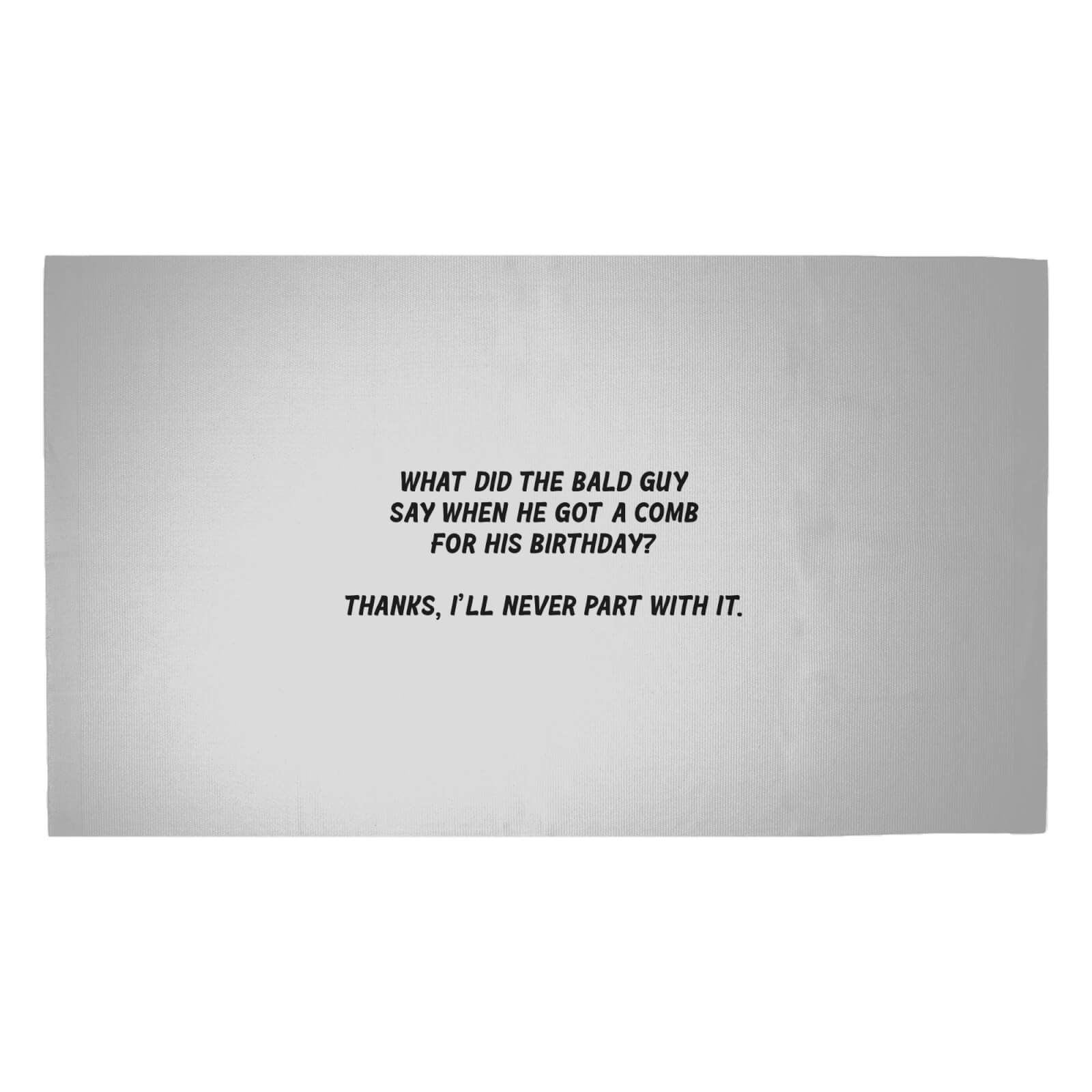 Bald Guy Joke Woven Rug - Medium