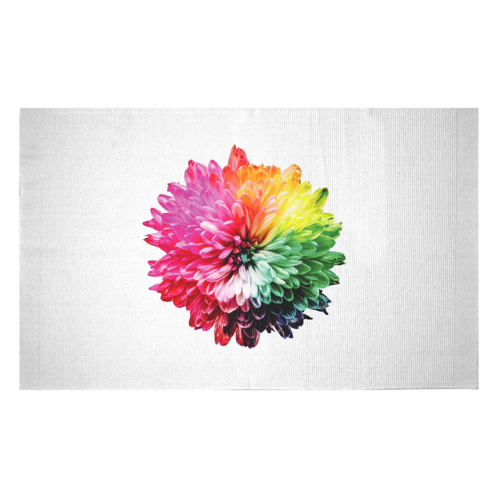 Fluro Flower Woven Rug - Small
