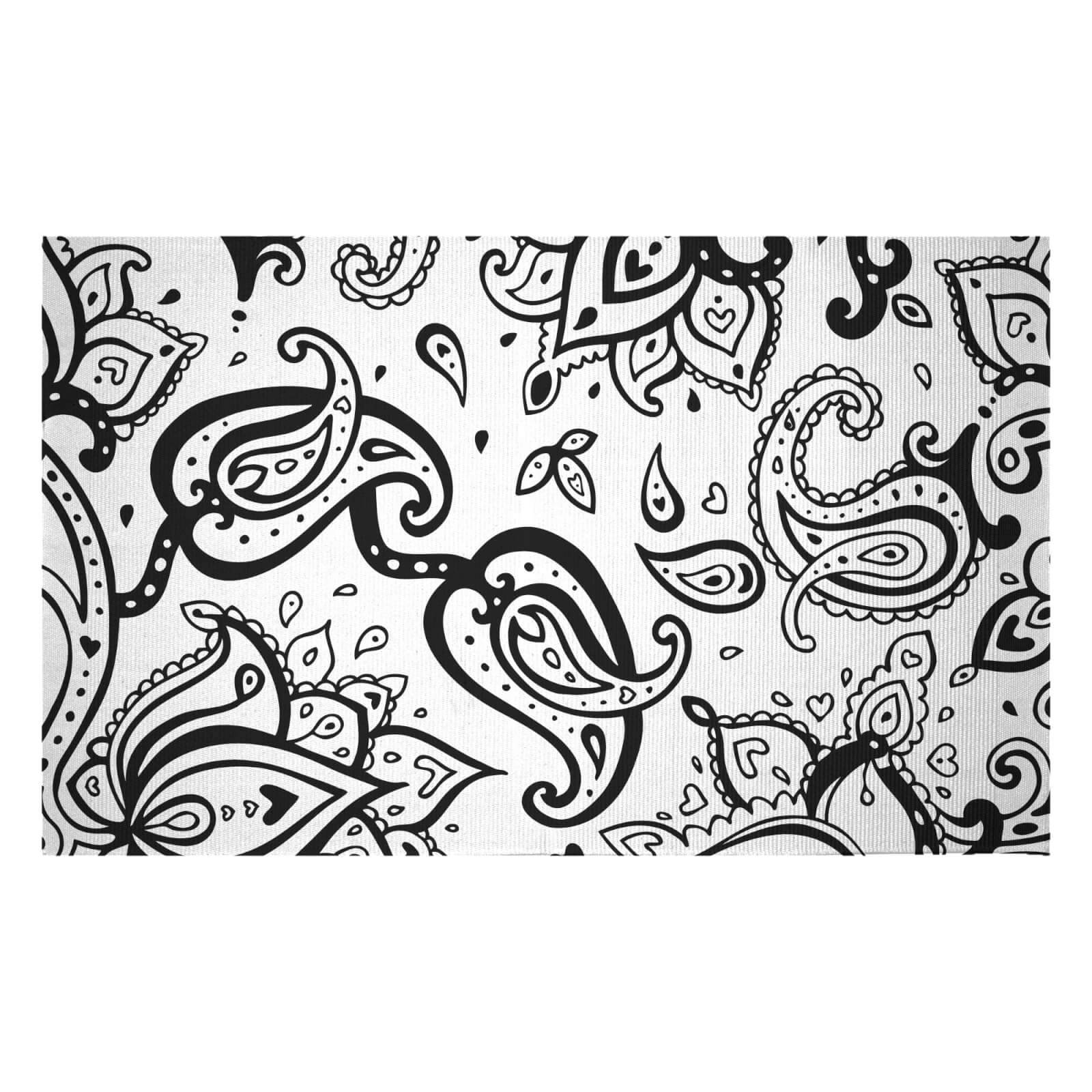 Floral Paisley Woven Rug - Small