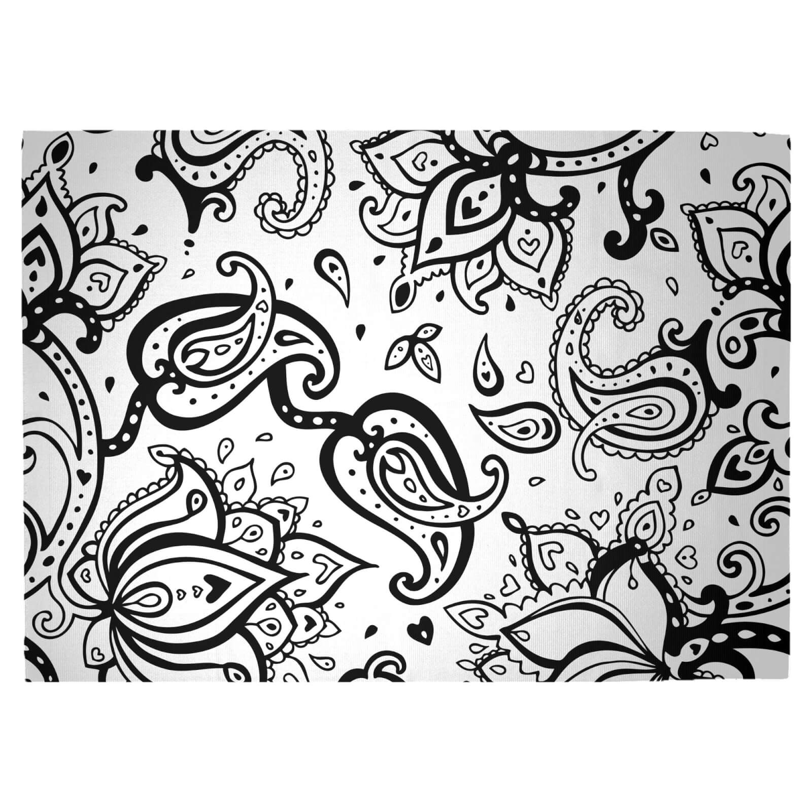 Floral Paisley Woven Rug - Large