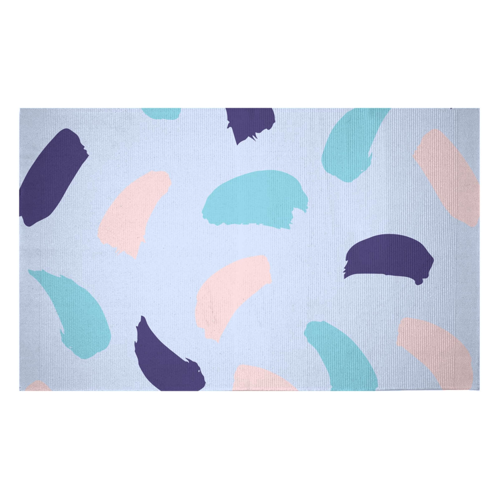 Large Brush Strokes Woven Rug - Small