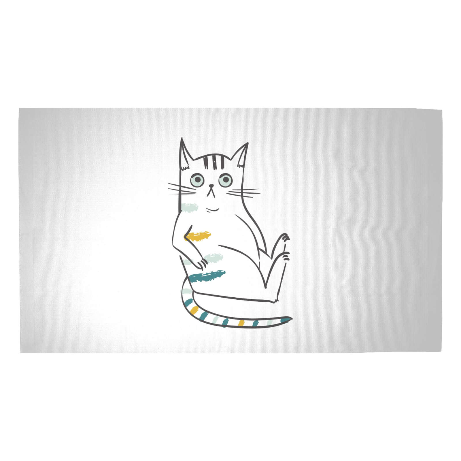 Inquisitive Cat Woven Rug - Medium