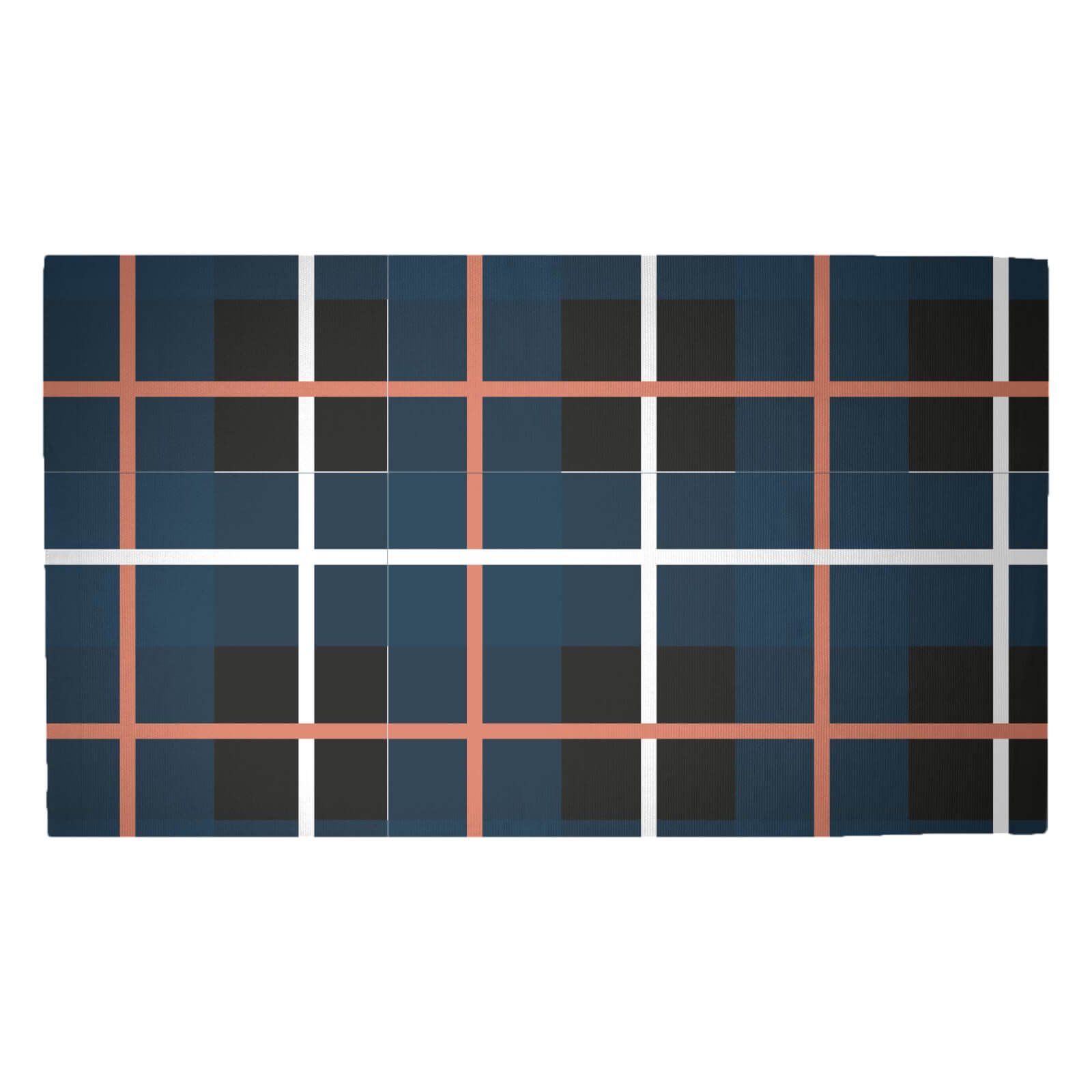 Deep Tartan Woven Rug - Medium