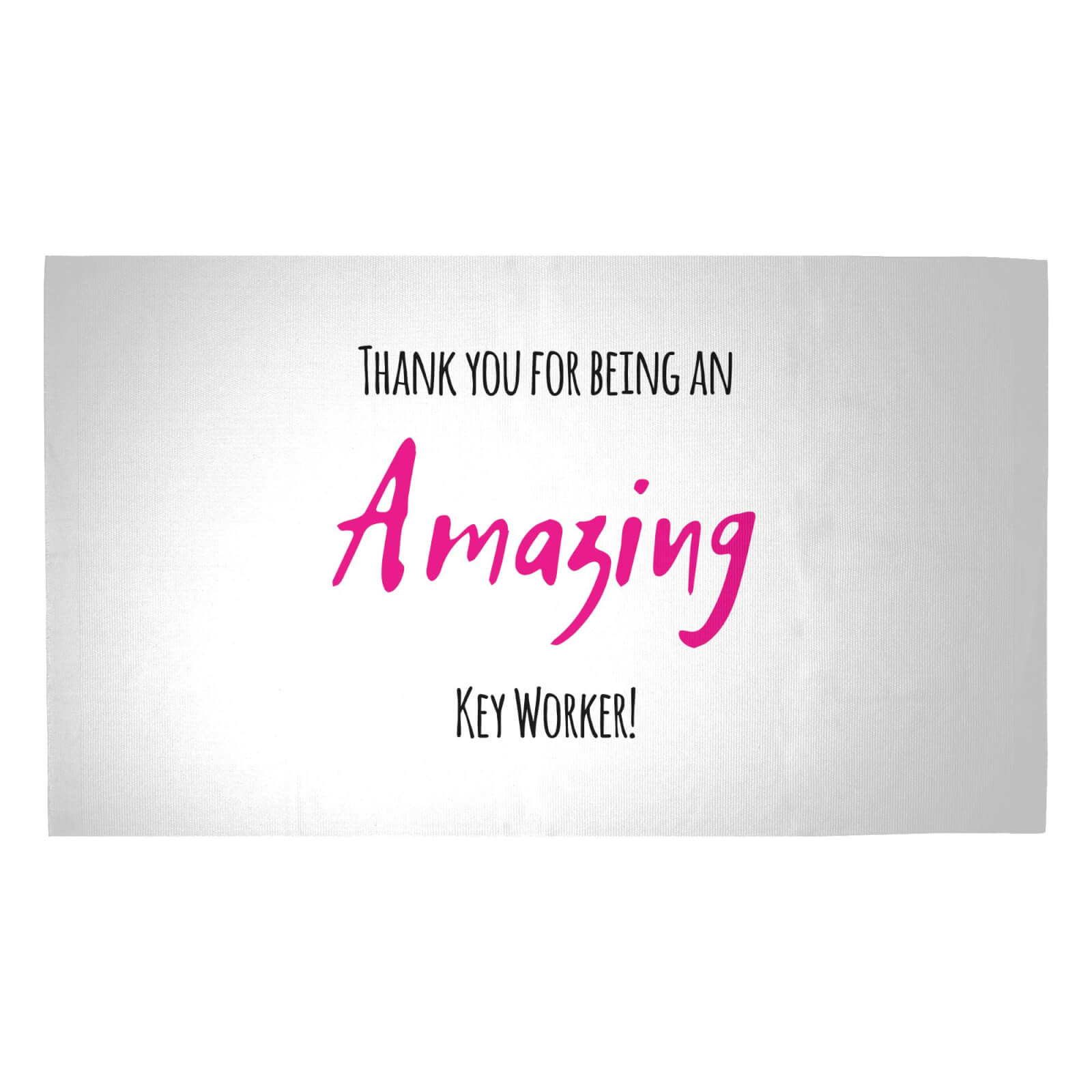 Thank You For Being An Amazing Key Worker! Woven Rug - Medium