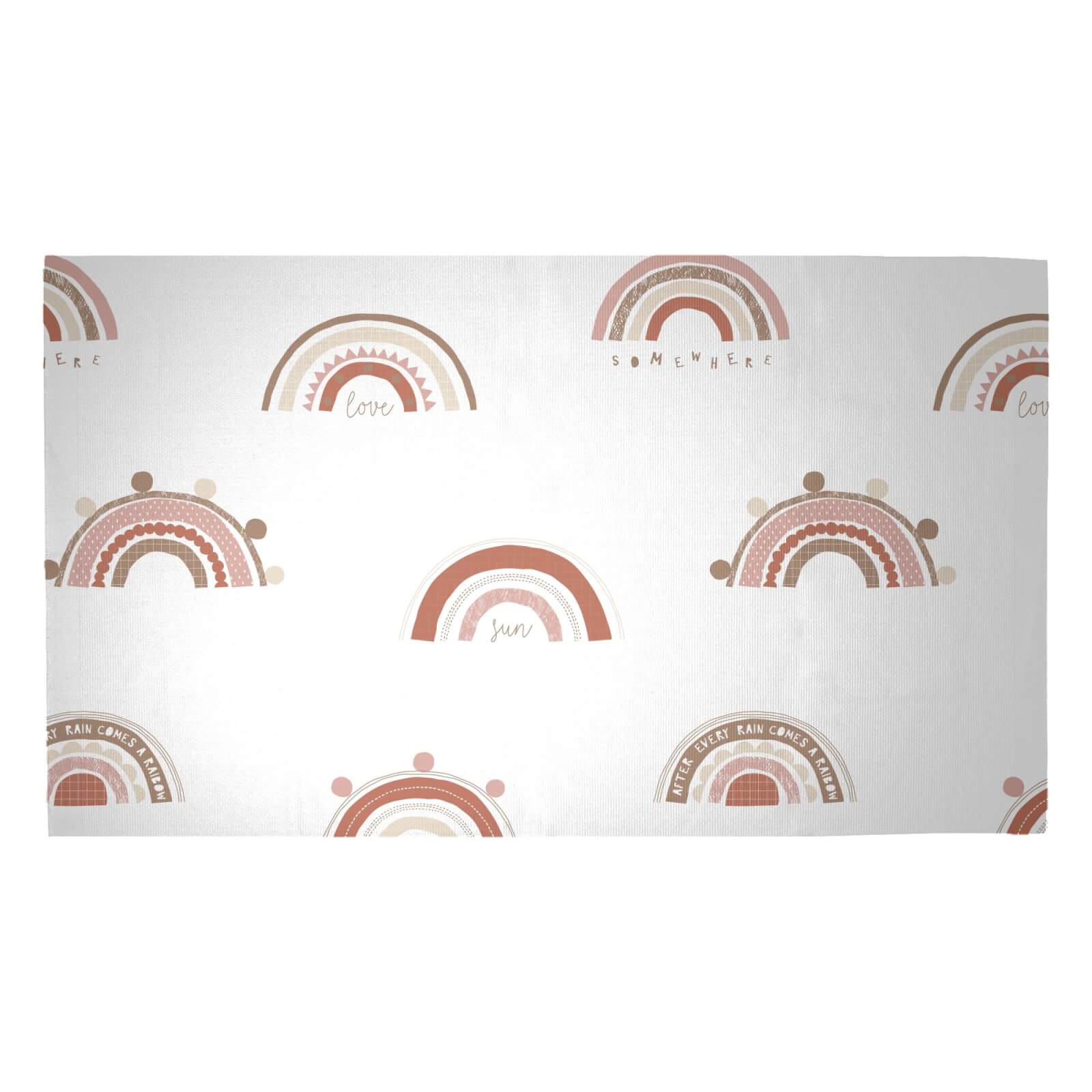 Neutral Rainbows Woven Rug - Medium