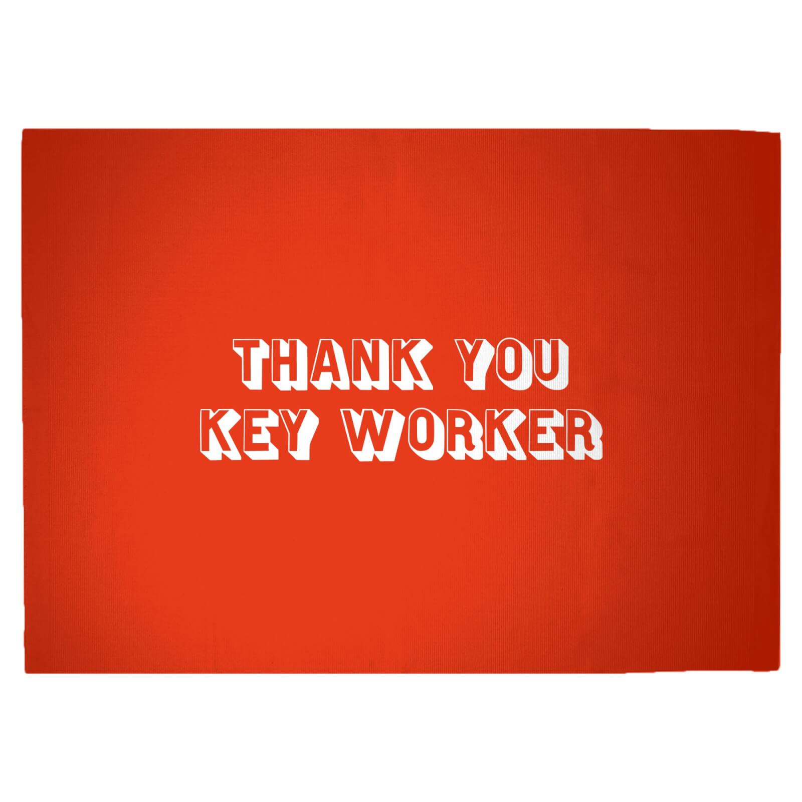 Thank You Key Worker Woven Rug - Large