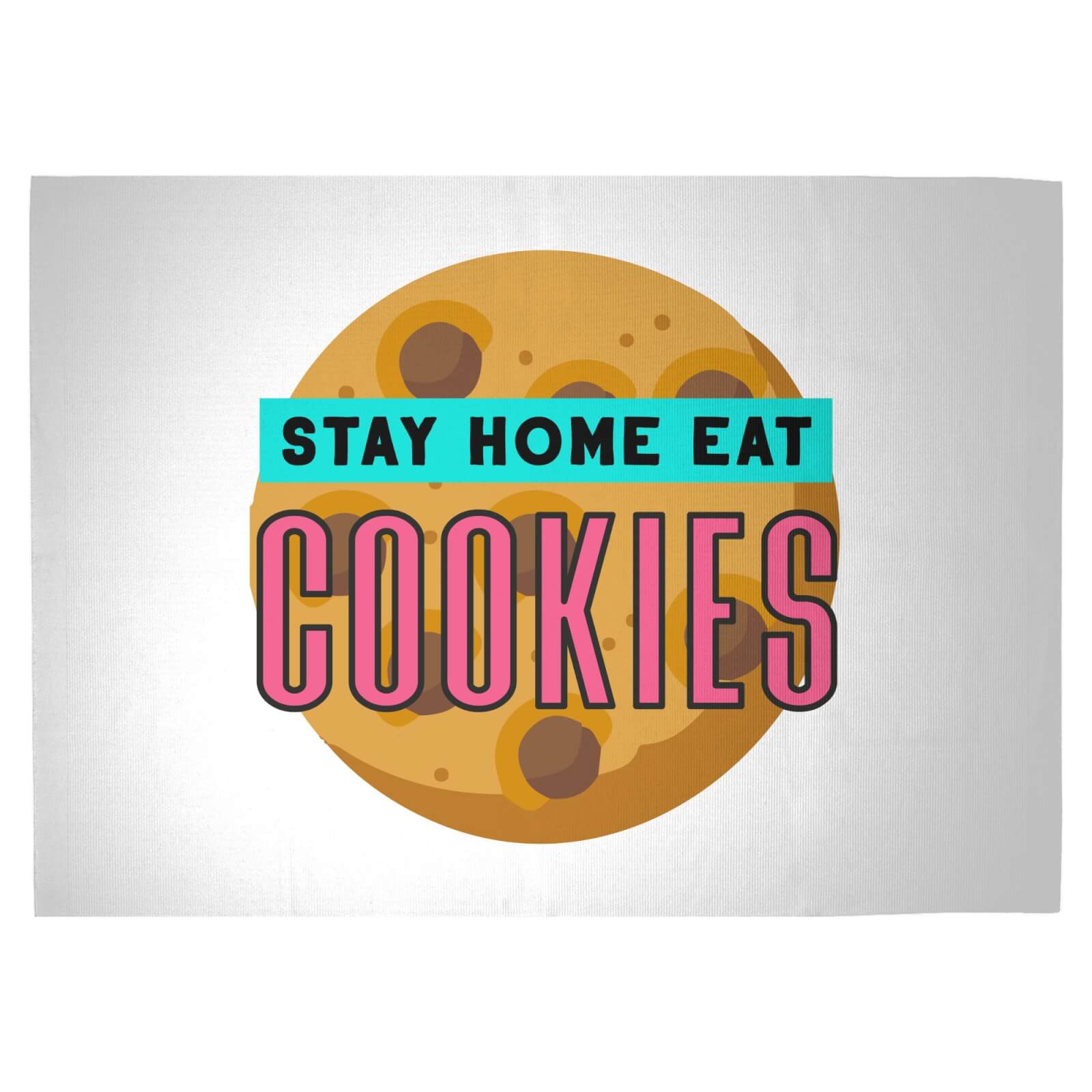 Stay Home Eat Cookies Woven Rug - Large