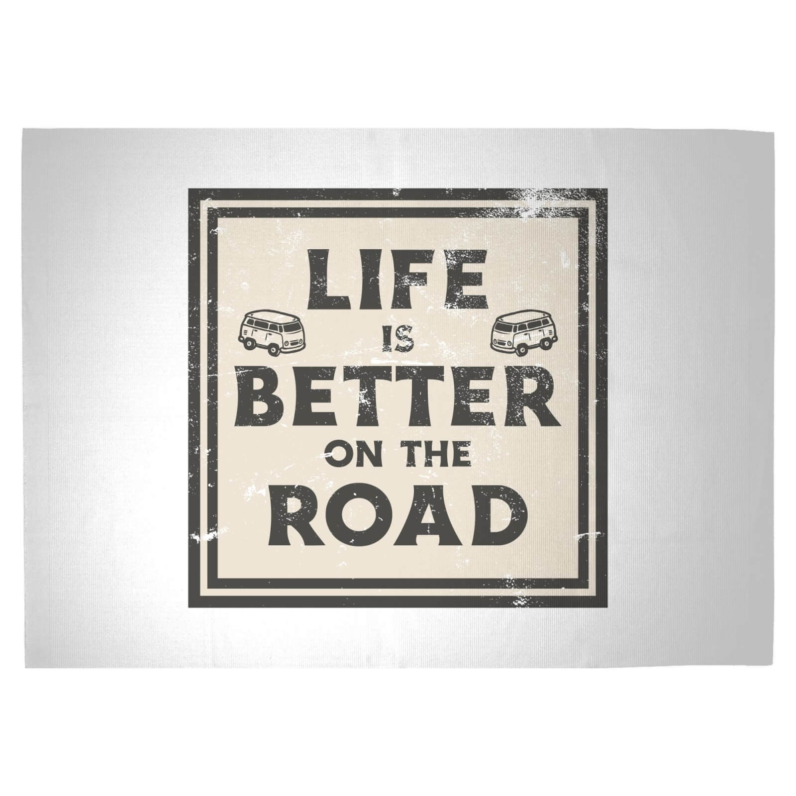 Life Is Better On The Road Woven Rug - Large