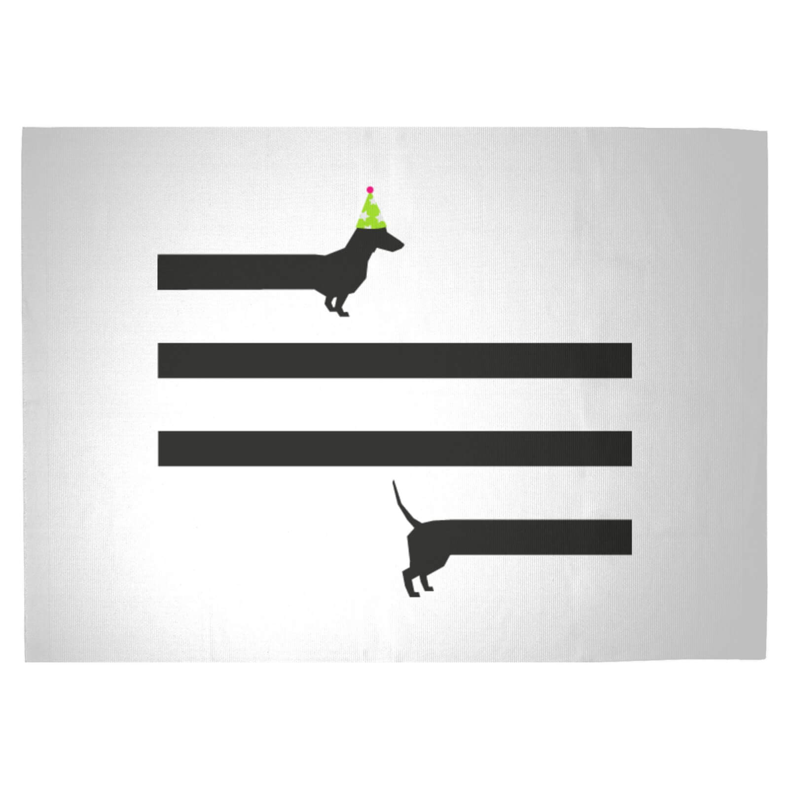 Party Dachshund Woven Rug - Large