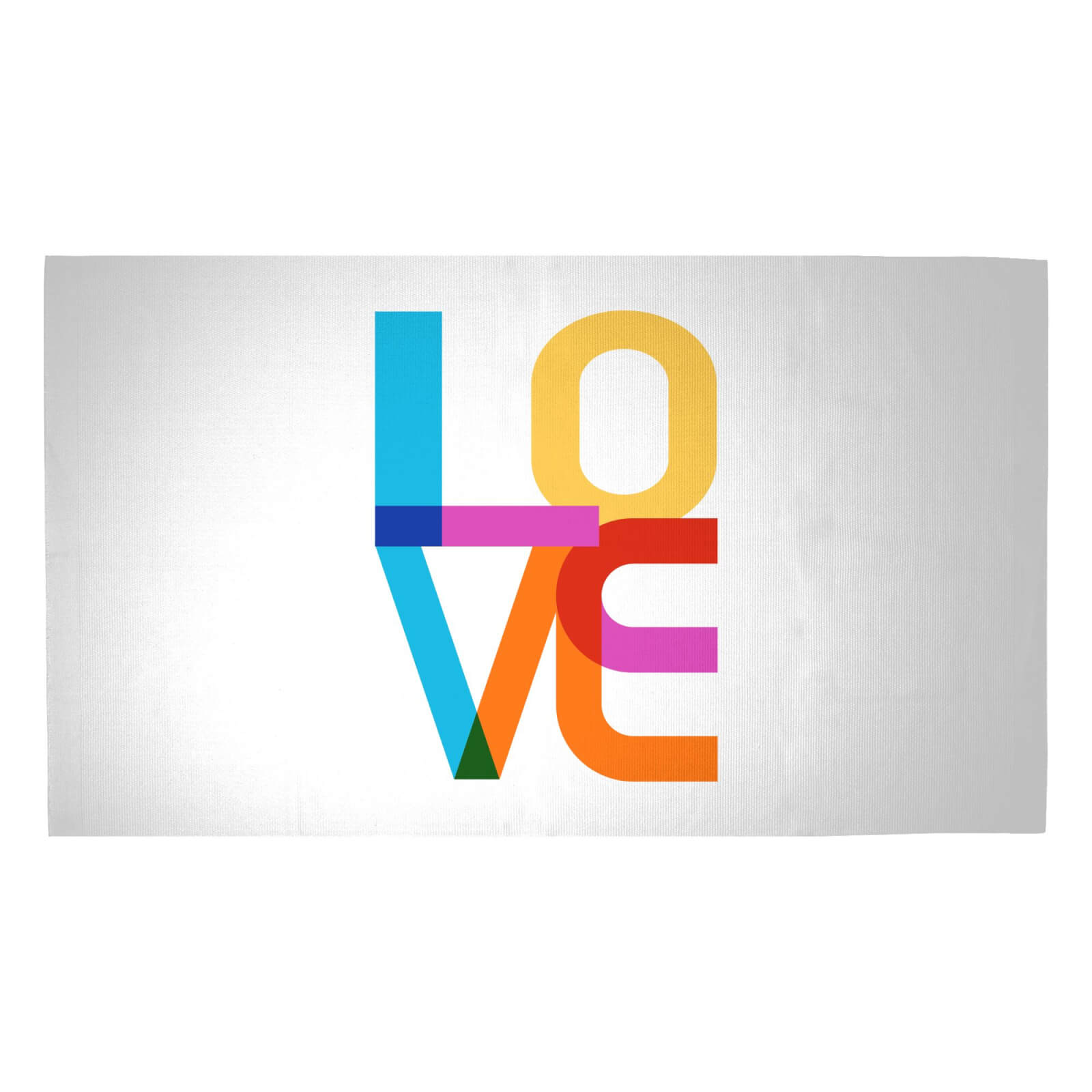Colourful Love Woven Rug - Medium