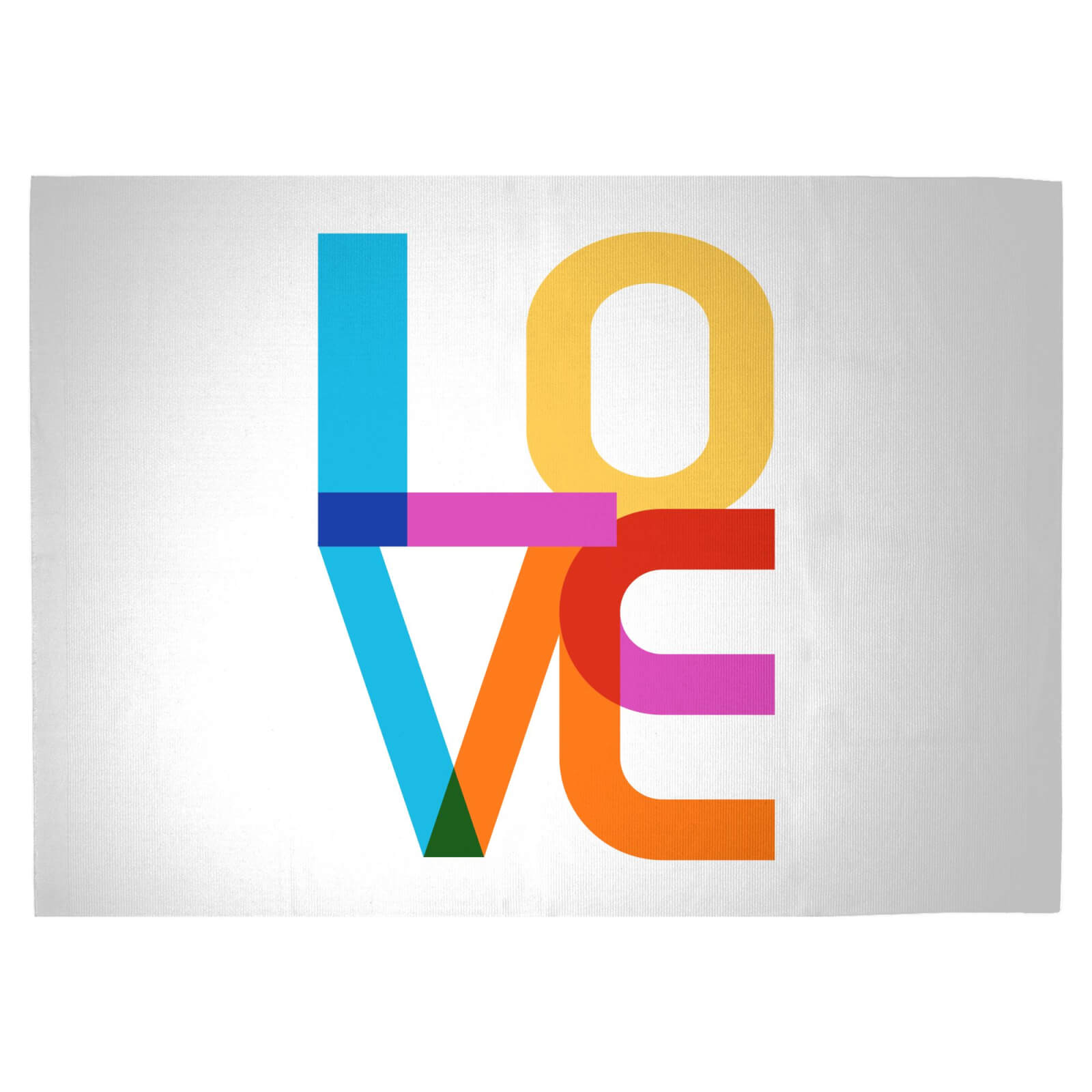 Colourful Love Woven Rug - Large